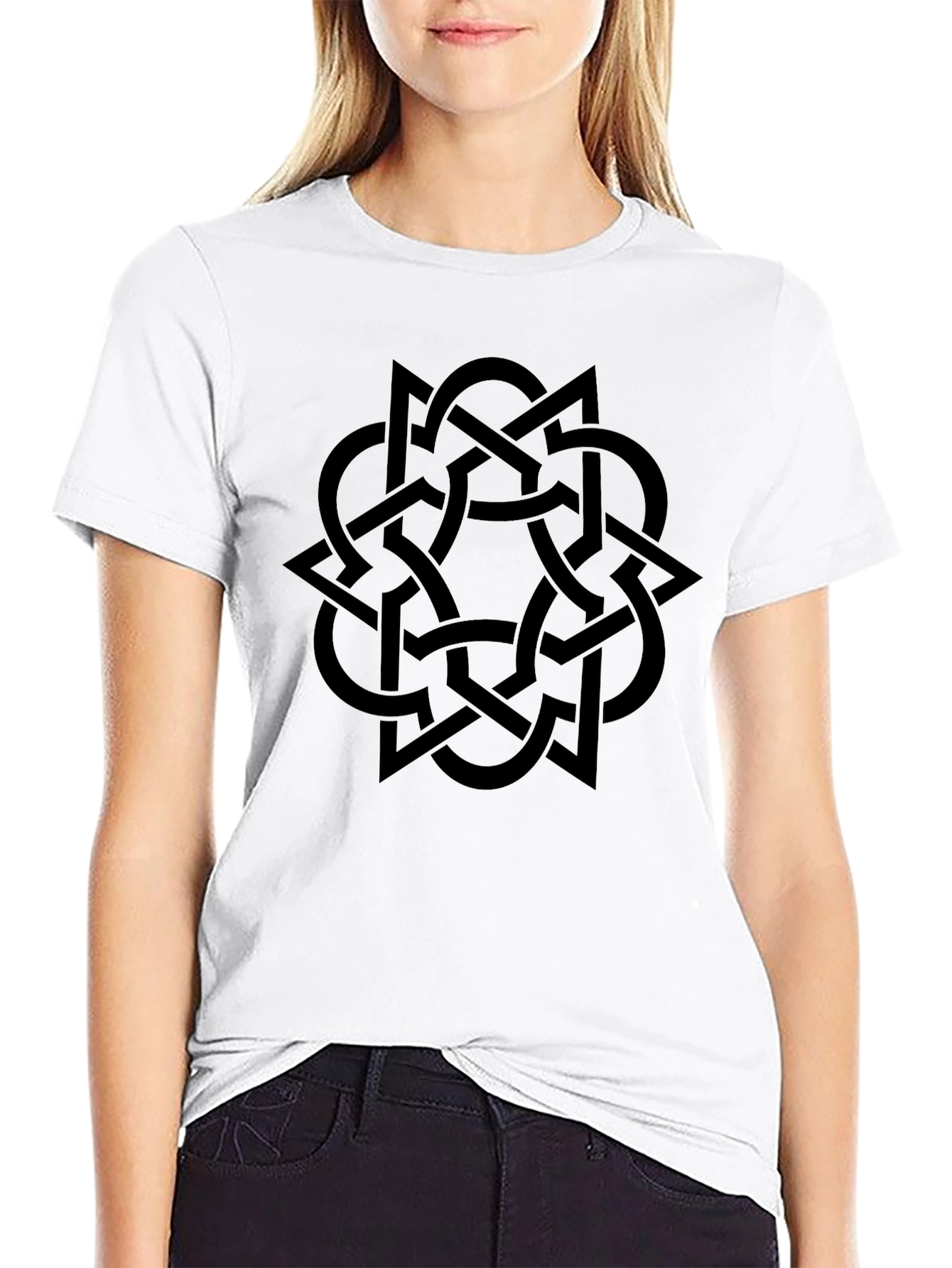Celtic Knot Black Graphic T-Shirt