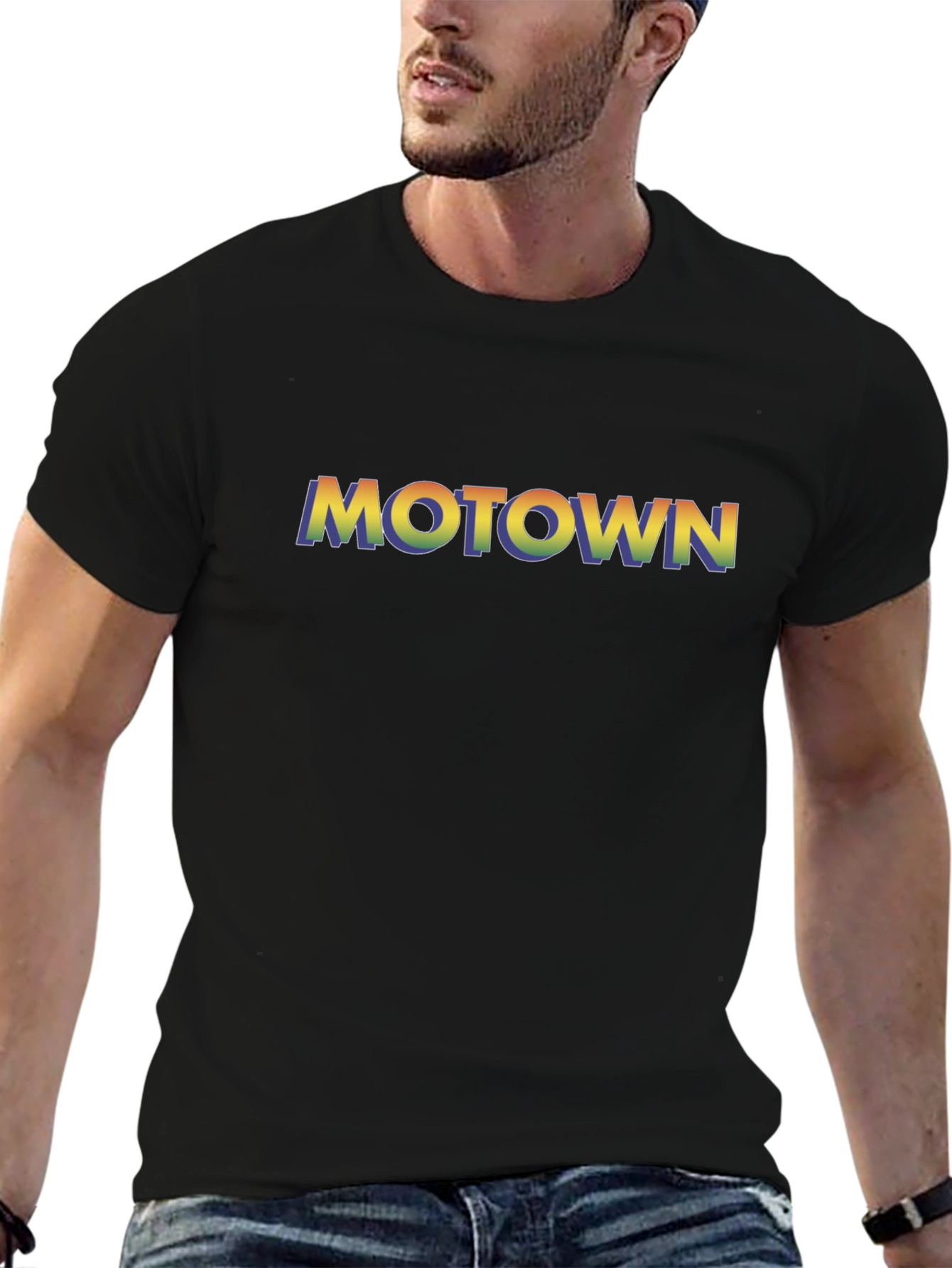 Motown Retro Graphic Black T-Shirt
