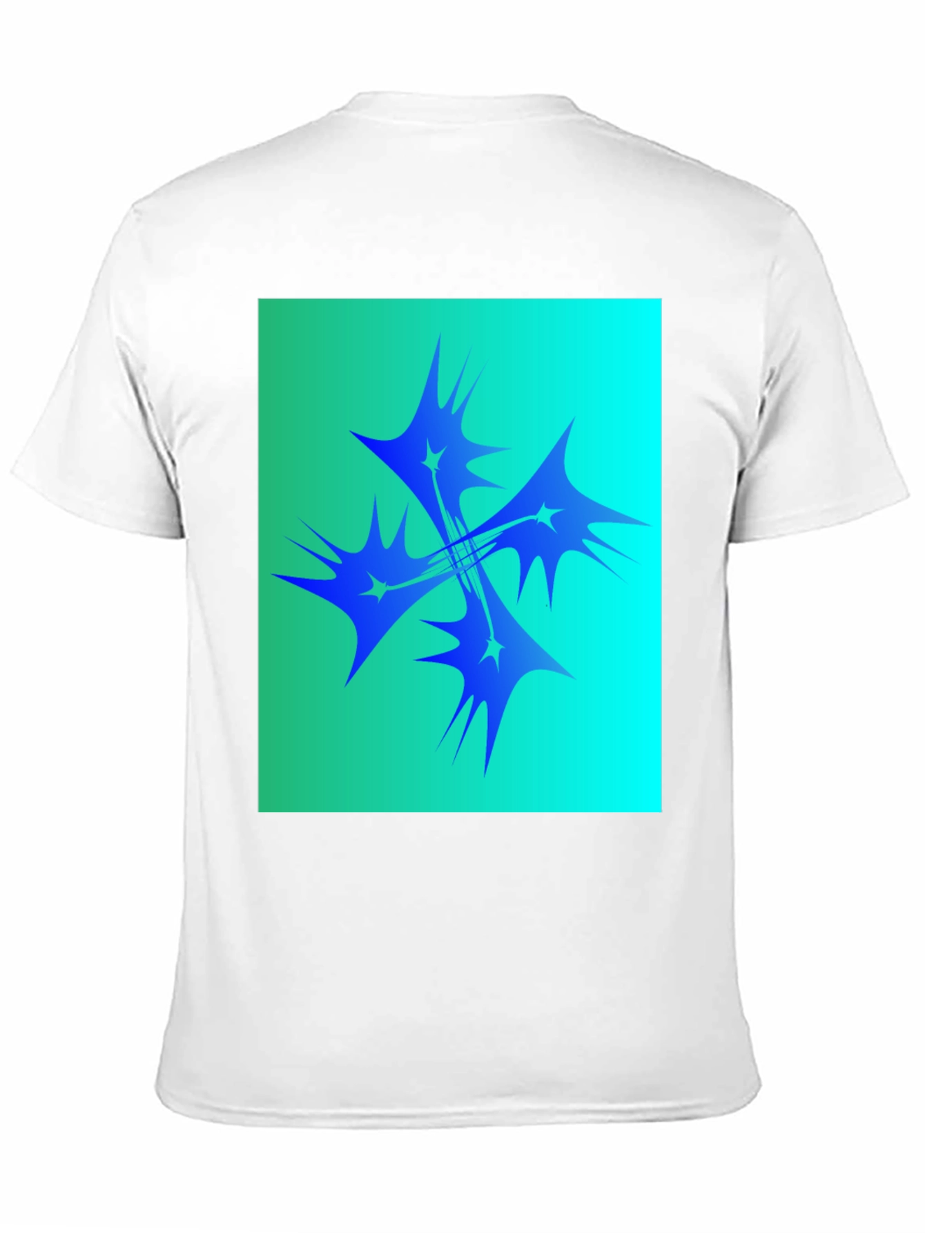 Abstract Starburst Graphic Tee - Black