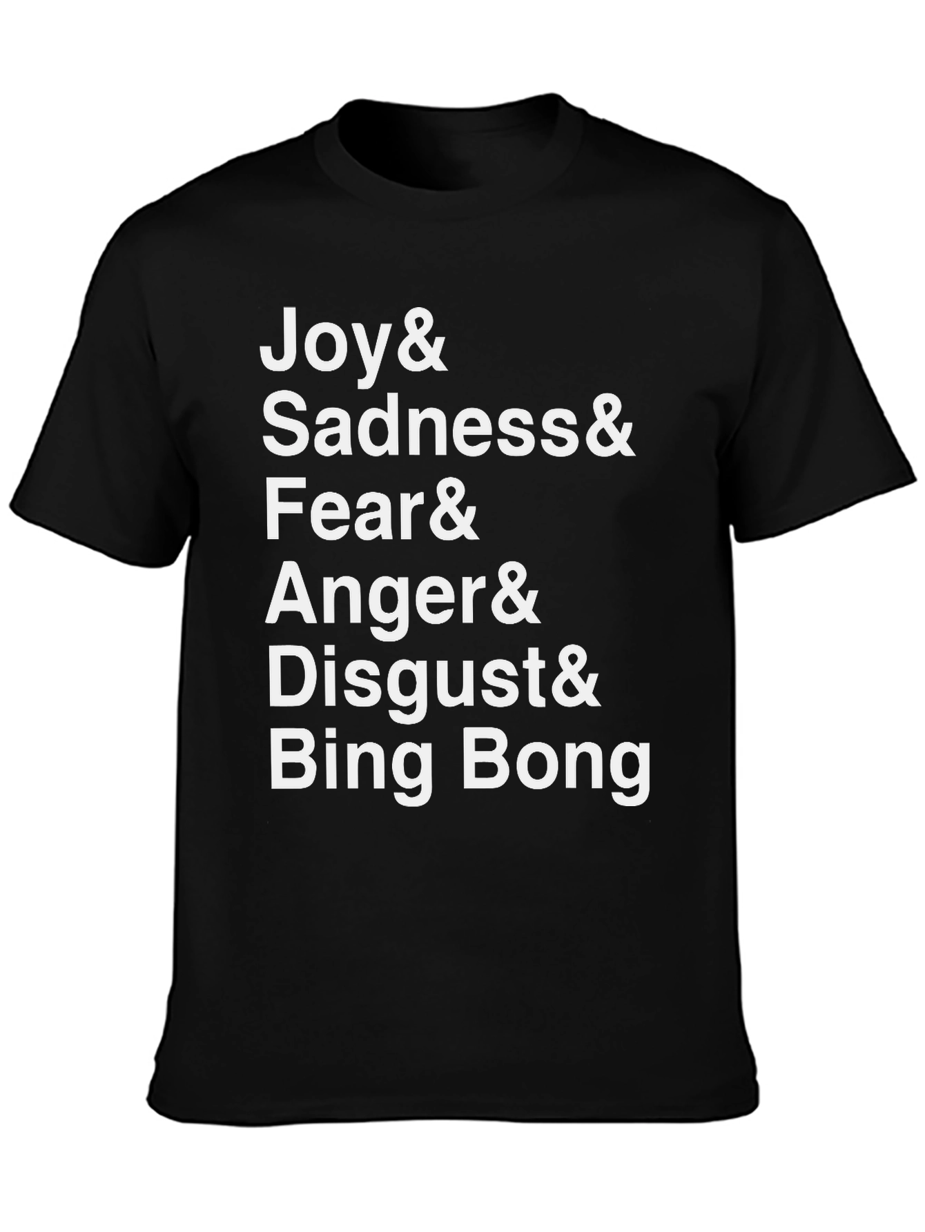 Joy Sadness Fear Anger Disgust Bing Bong Black T-Shirt