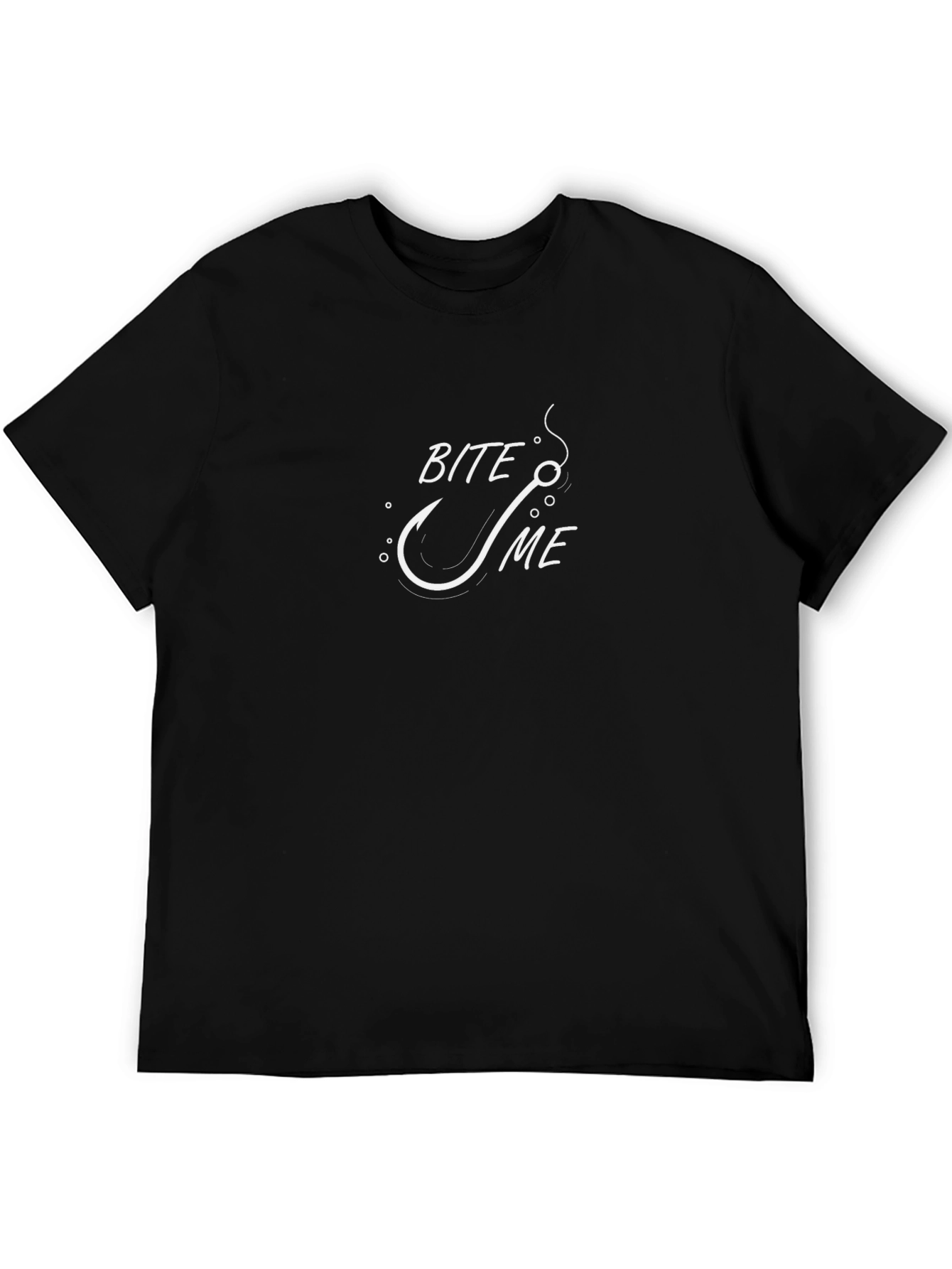 Bite Me Fishing Hook Graphic T-Shirt
