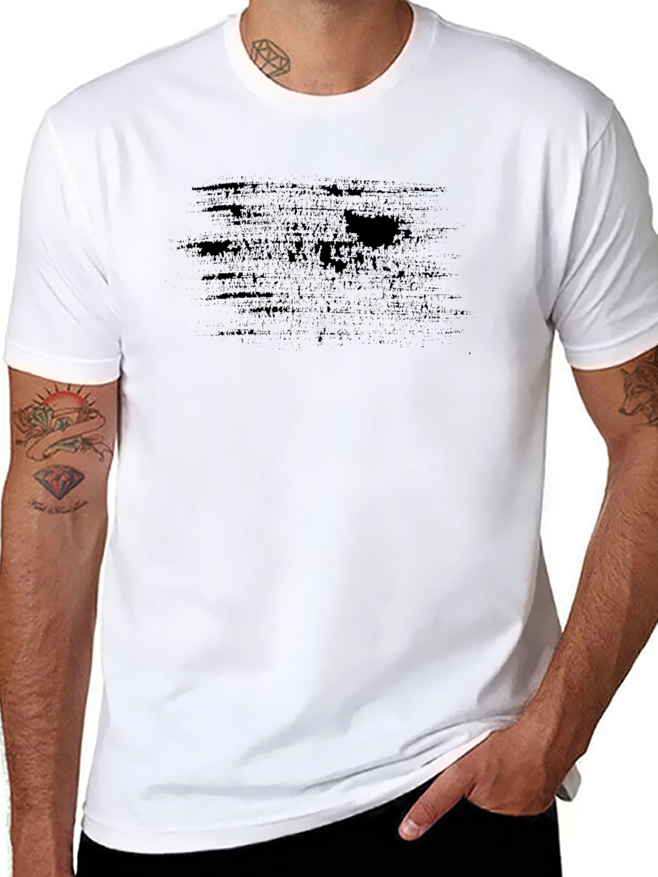 Mens Basic Black Crew Neck T-Shirt