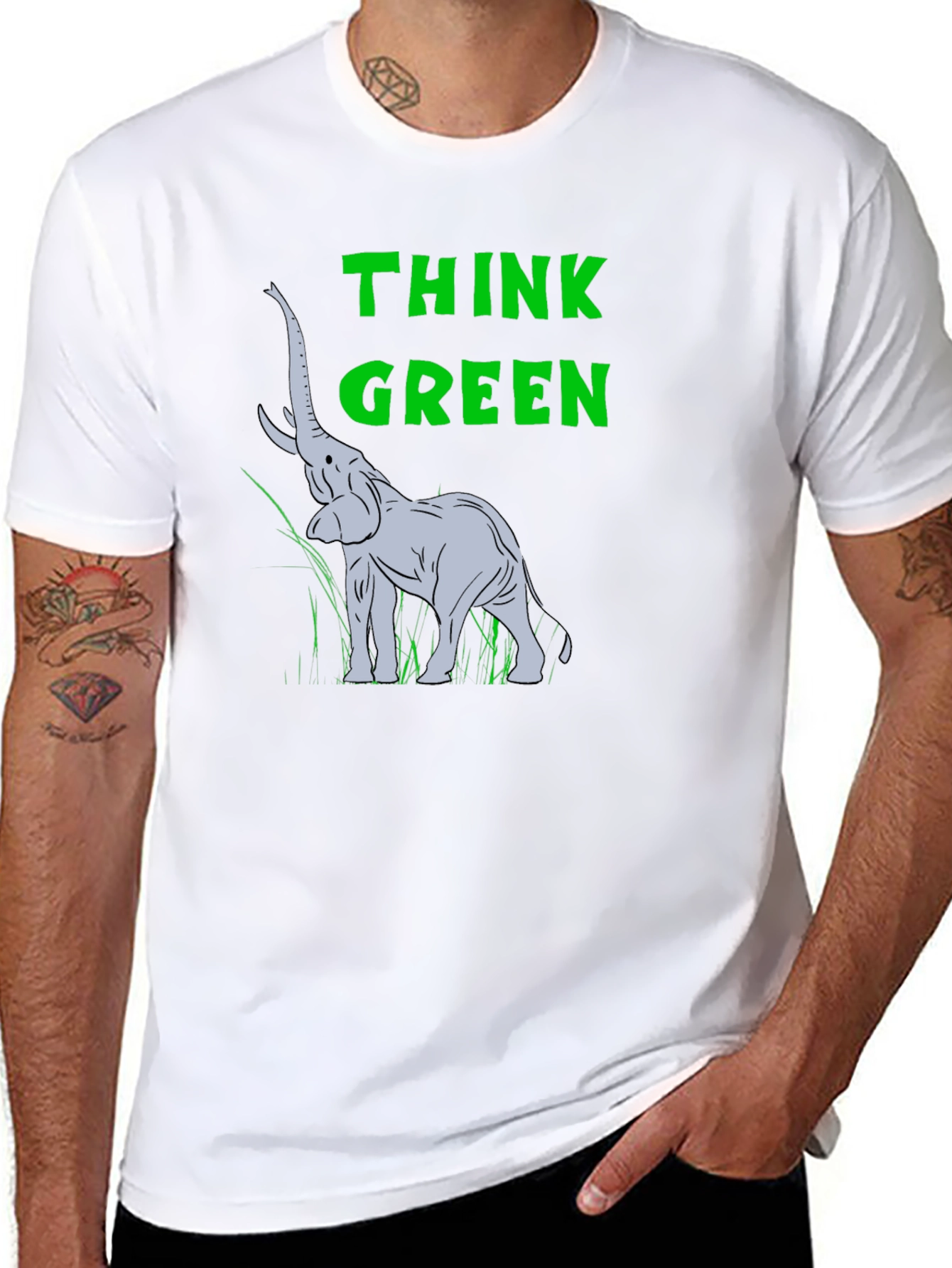 Think Green Elephant T-Shirt