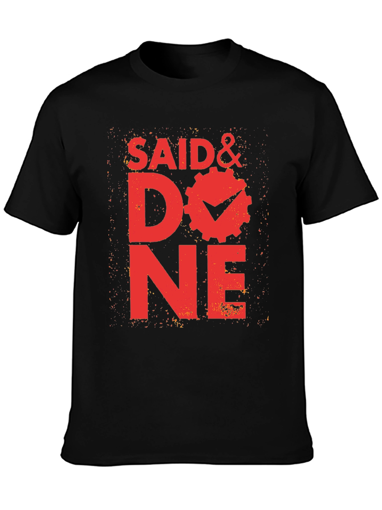Said & Done Graphic Tee - Black Cotton T-Shirt