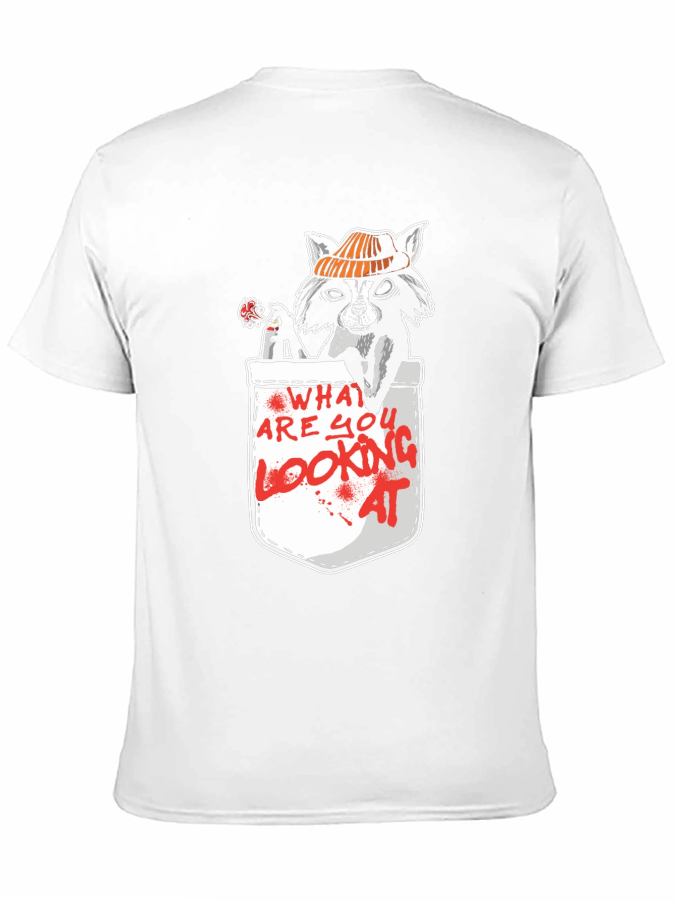 Raccoon Pocket T-Shirt - What Are You Looking At?