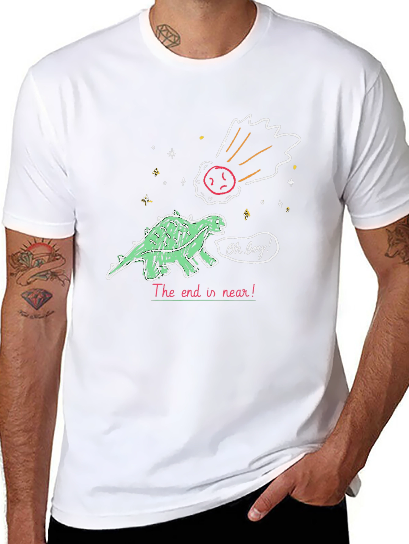 Dinosaur Meteor T-Shirt - End is Near