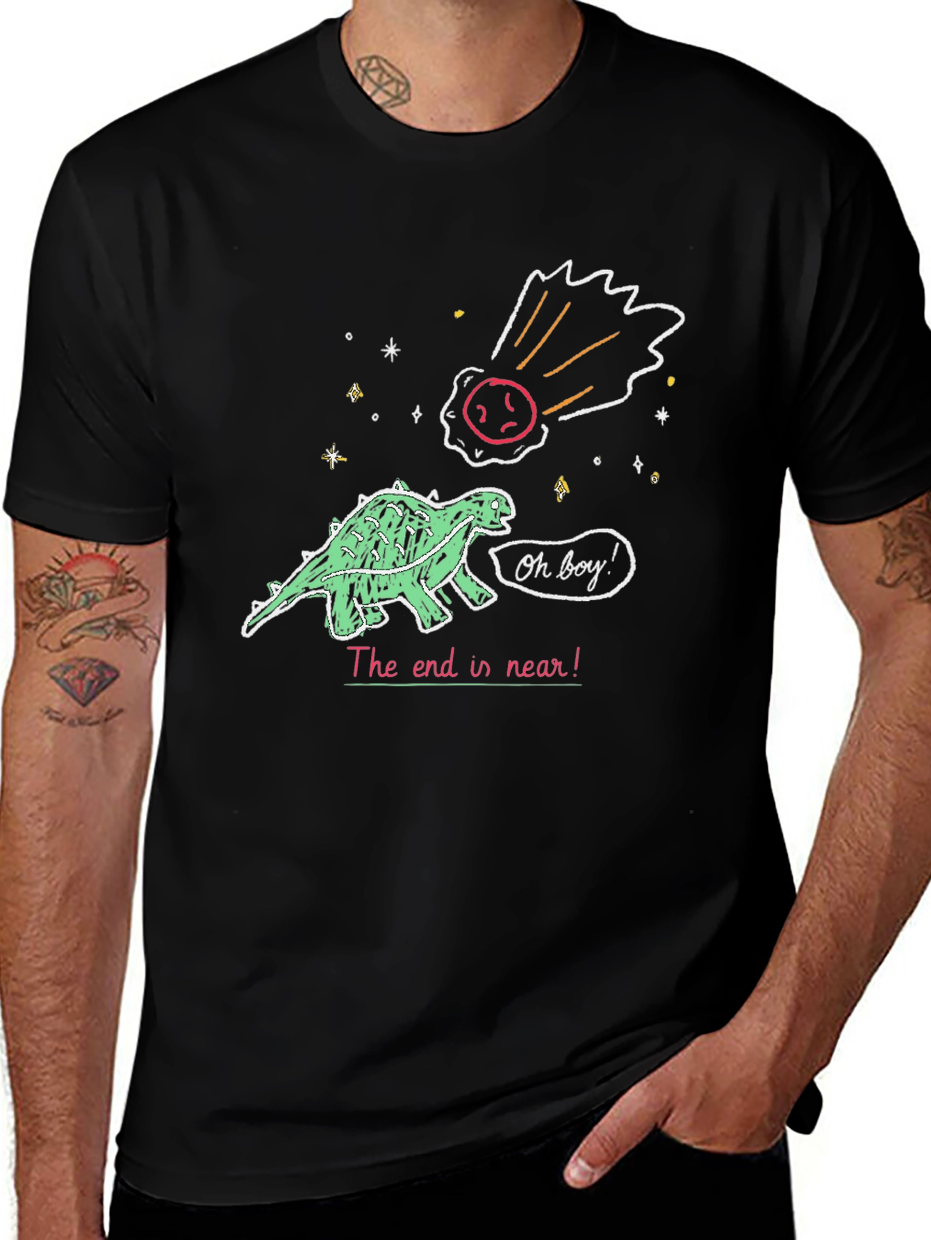 Dinosaur Meteor T-Shirt - End is Near