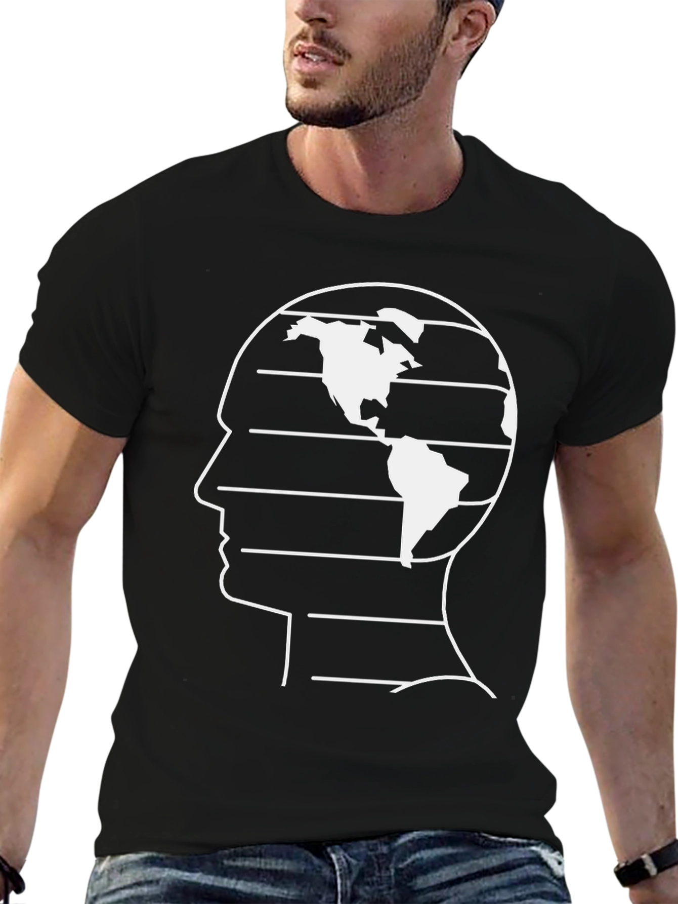 Global Thinker Black Graphic Tee