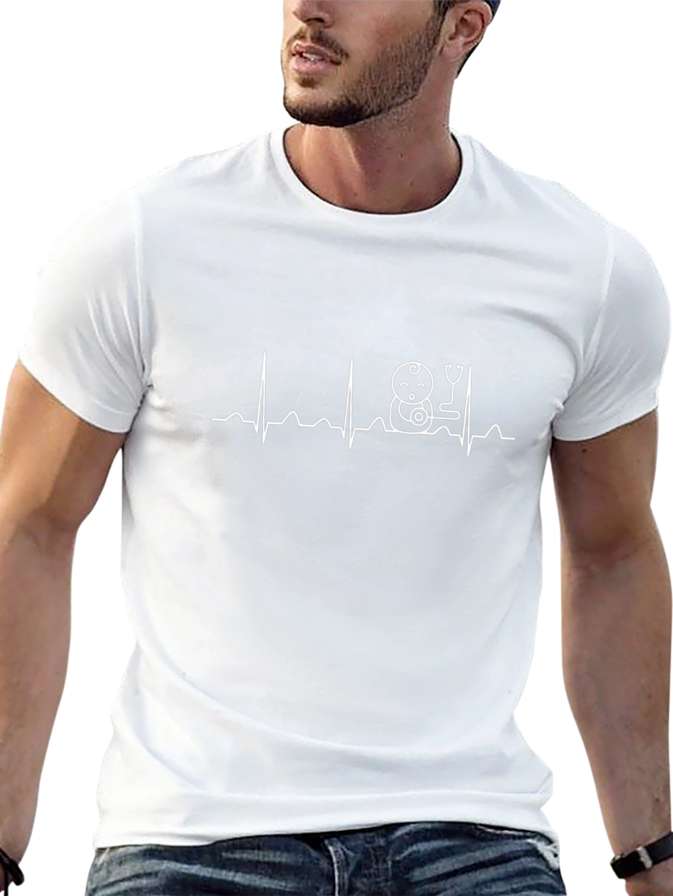 Newborn Heartbeat T-Shirt - Doctor Design