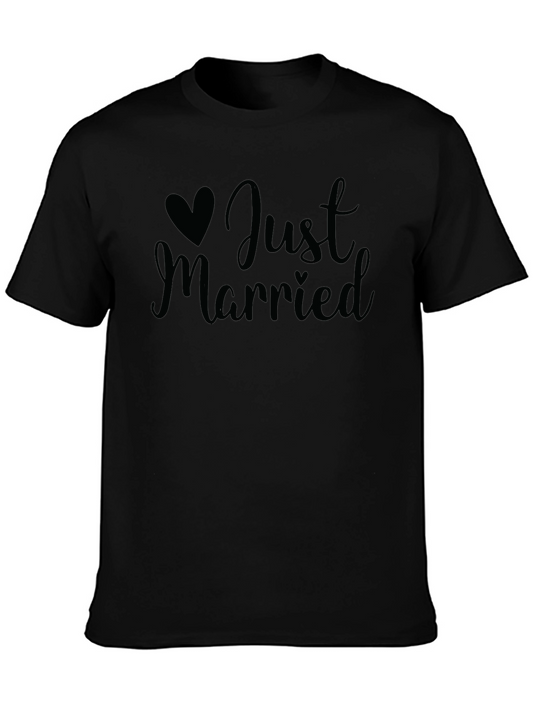 Just Married Graphic Tee - Newlywed Celebration