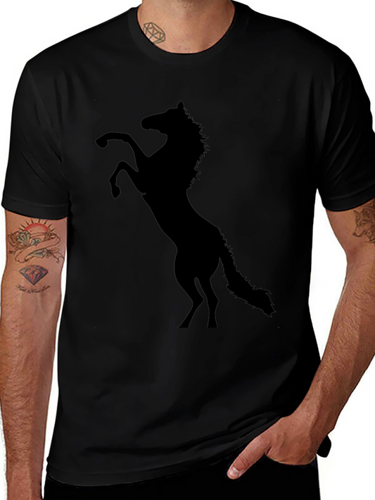 Black Horse Silhouette Graphic Tee