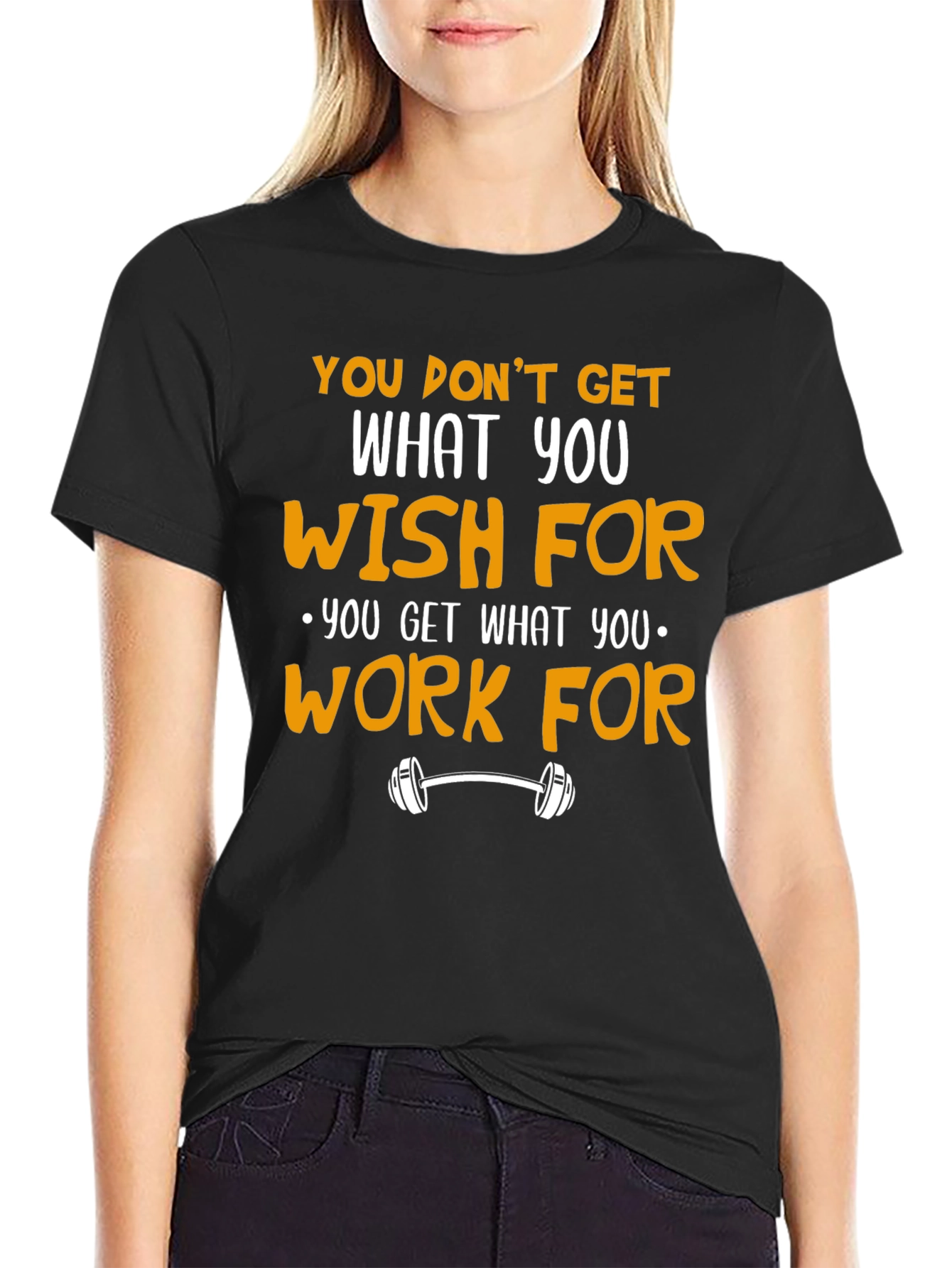 Motivational Workout Graphic T-Shirt - Black