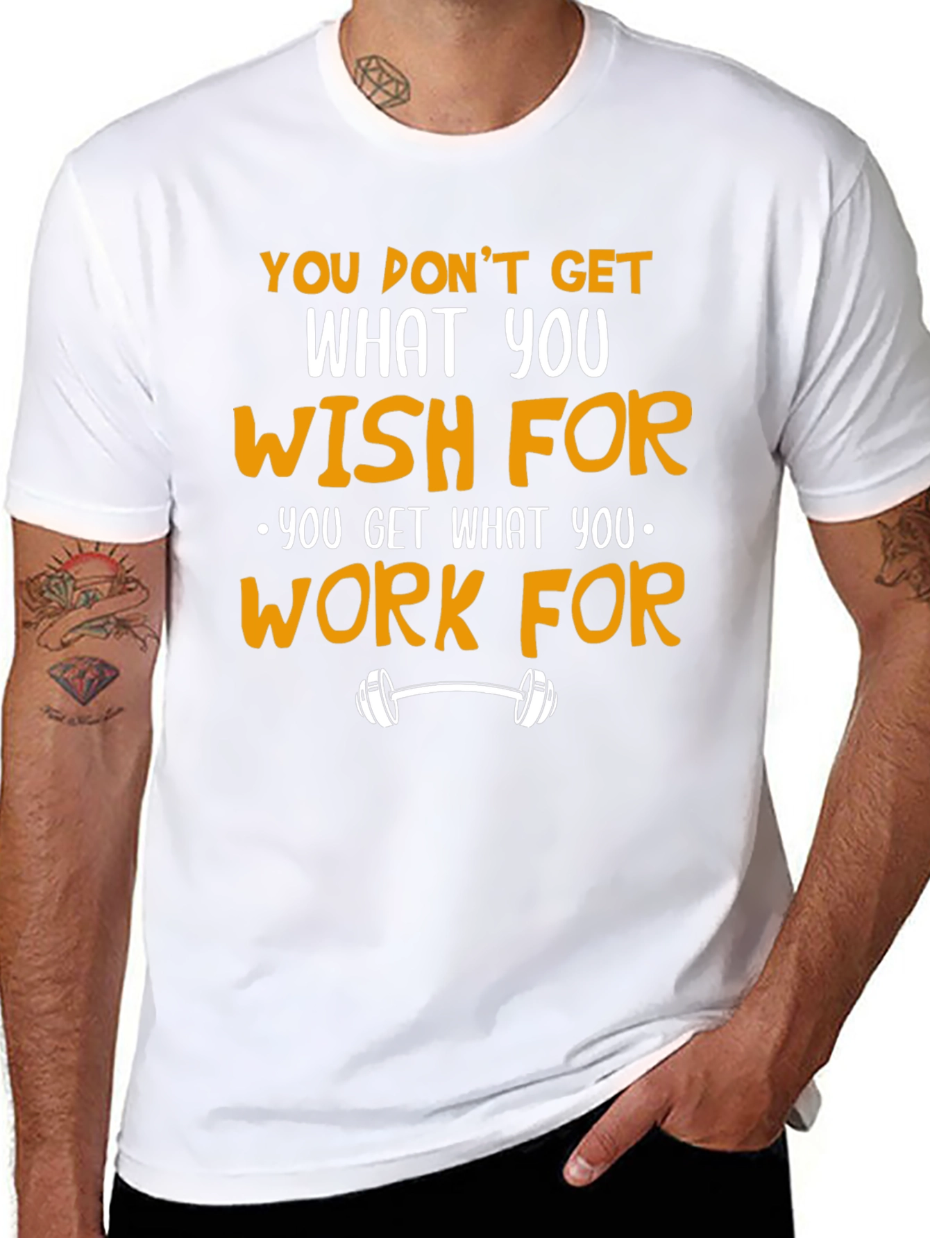 Motivational Workout Graphic T-Shirt - Black