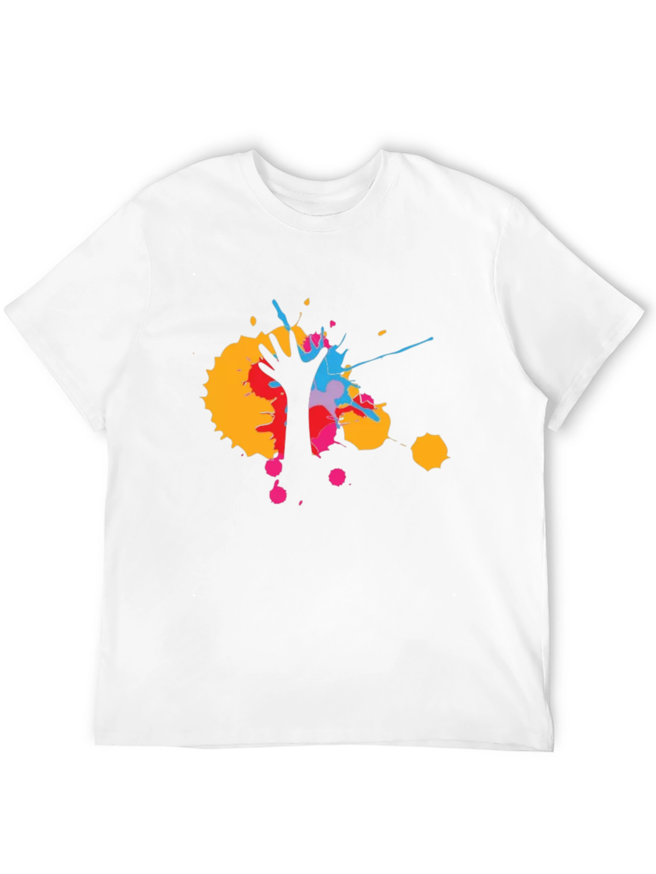 Abstract Hand Print Mens Black T-Shirt