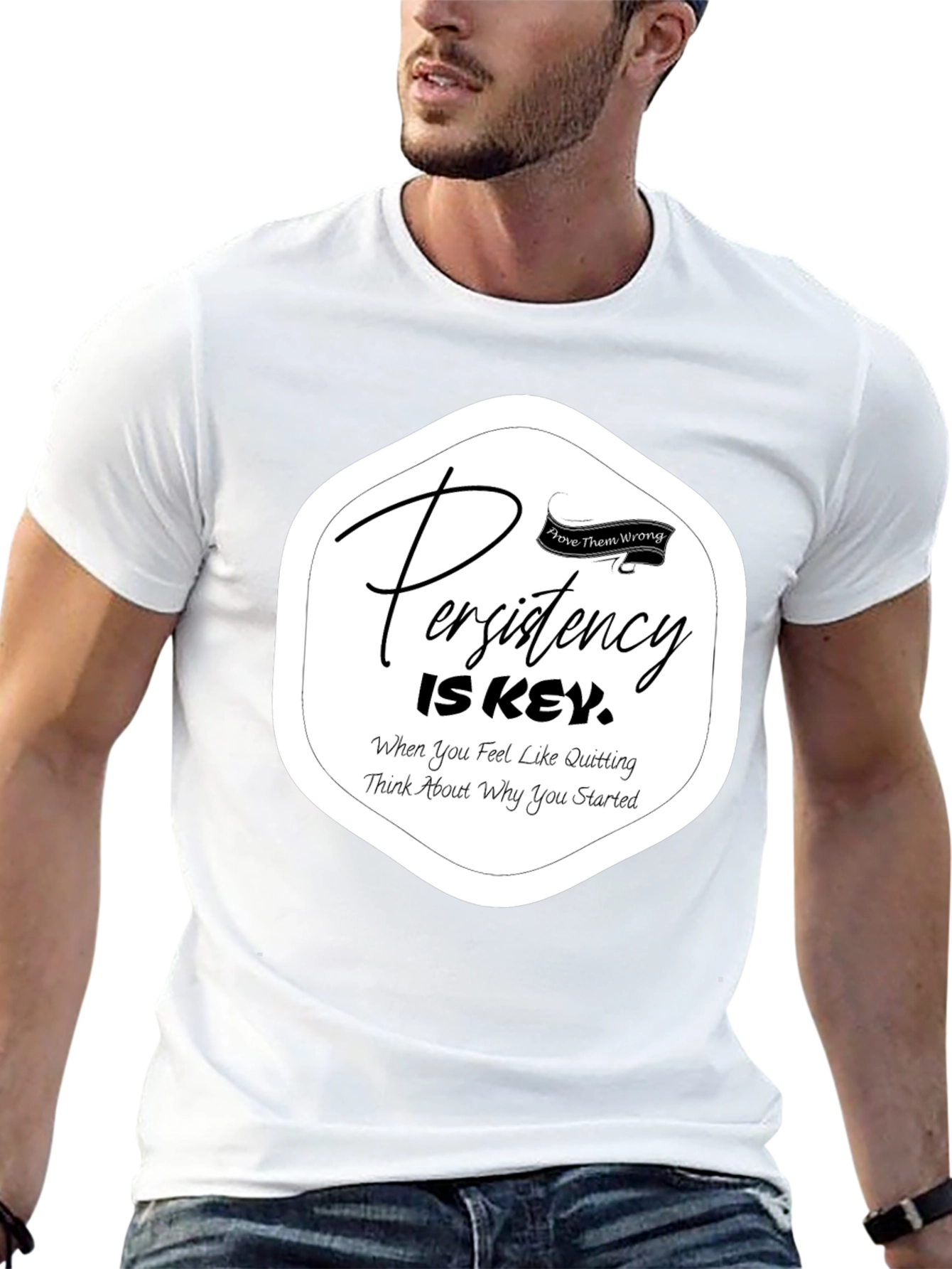Persistency is Key Black T-Shirt - Motivational Apparel