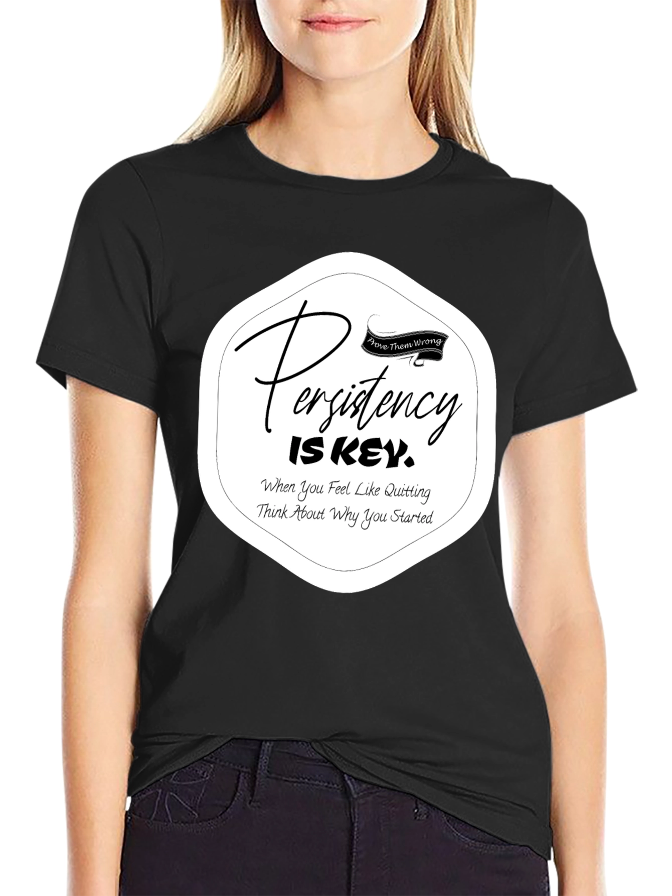 Persistency is Key Black T-Shirt - Motivational Apparel