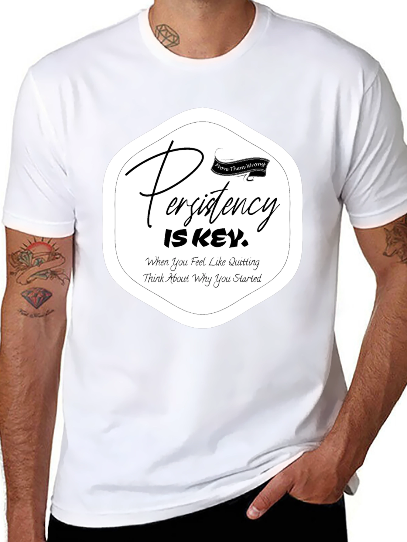 Persistency is Key Black T-Shirt - Motivational Apparel
