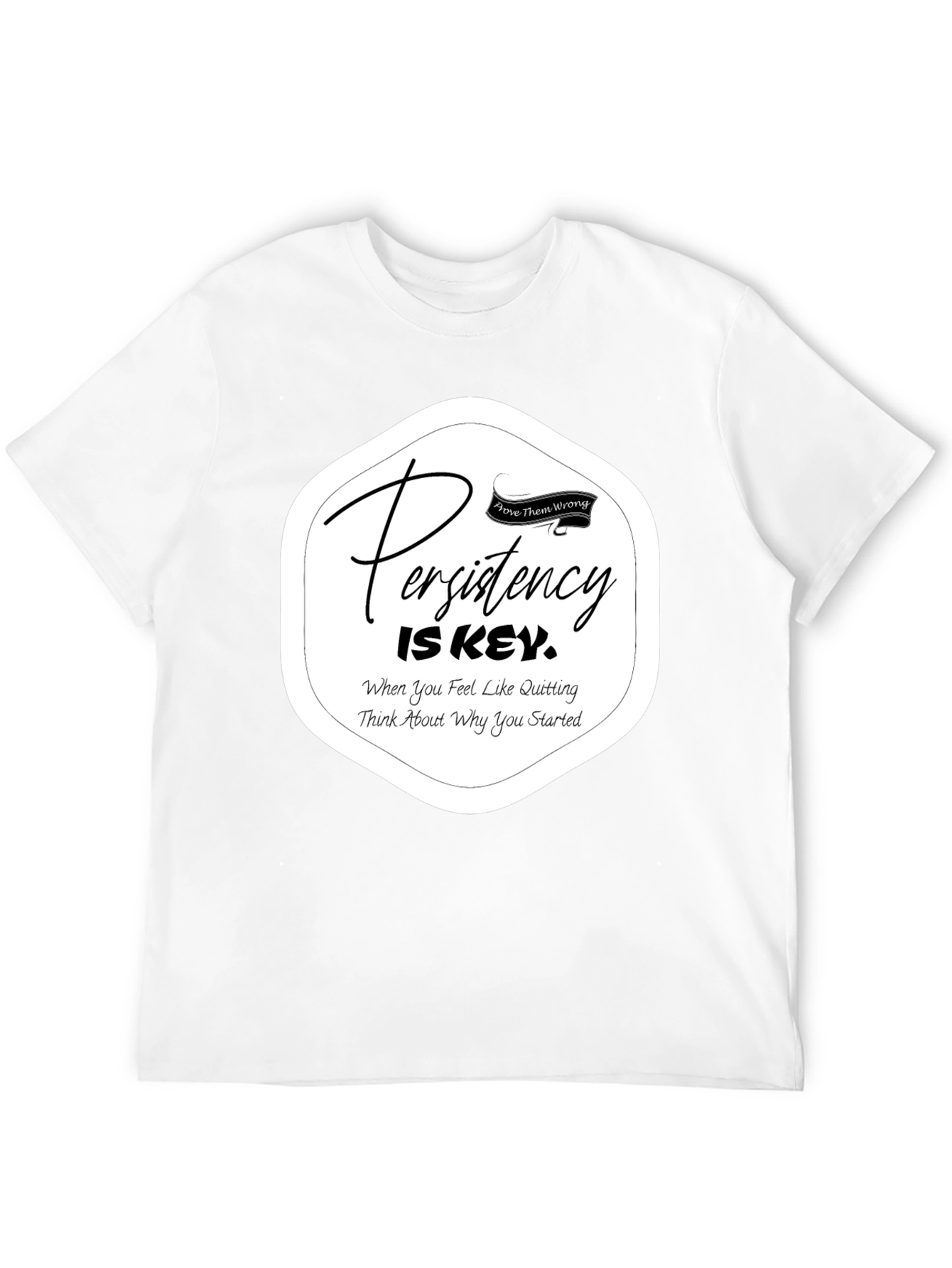 Persistency is Key Black T-Shirt - Motivational Apparel