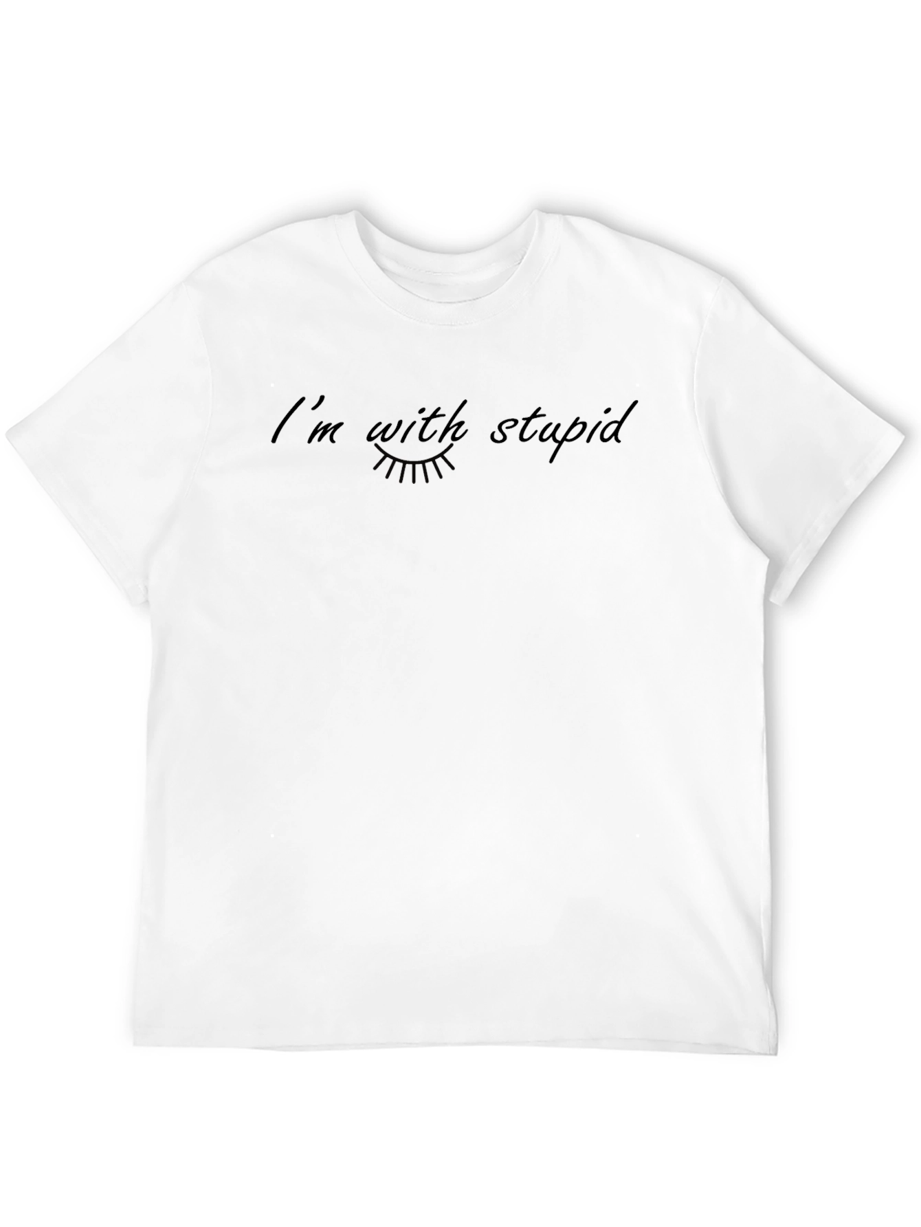 Im With Stupid Black Graphic Tee
