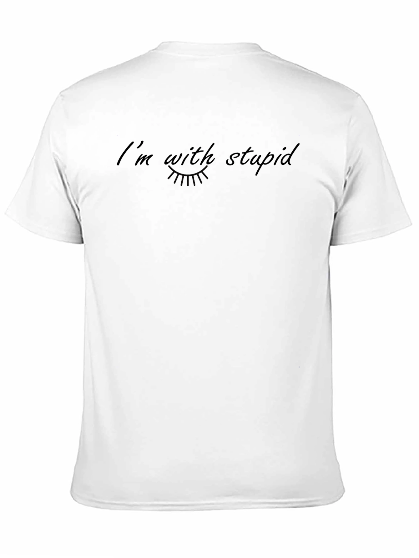 Im With Stupid Black Graphic Tee