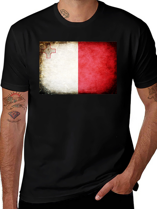 Malta Flag T-Shirt - Distressed Look