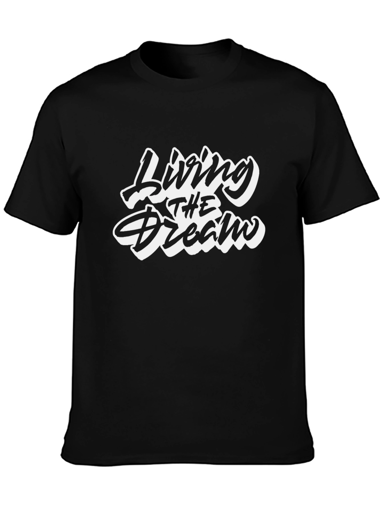 Living the Dream Black Graphic T-Shirt