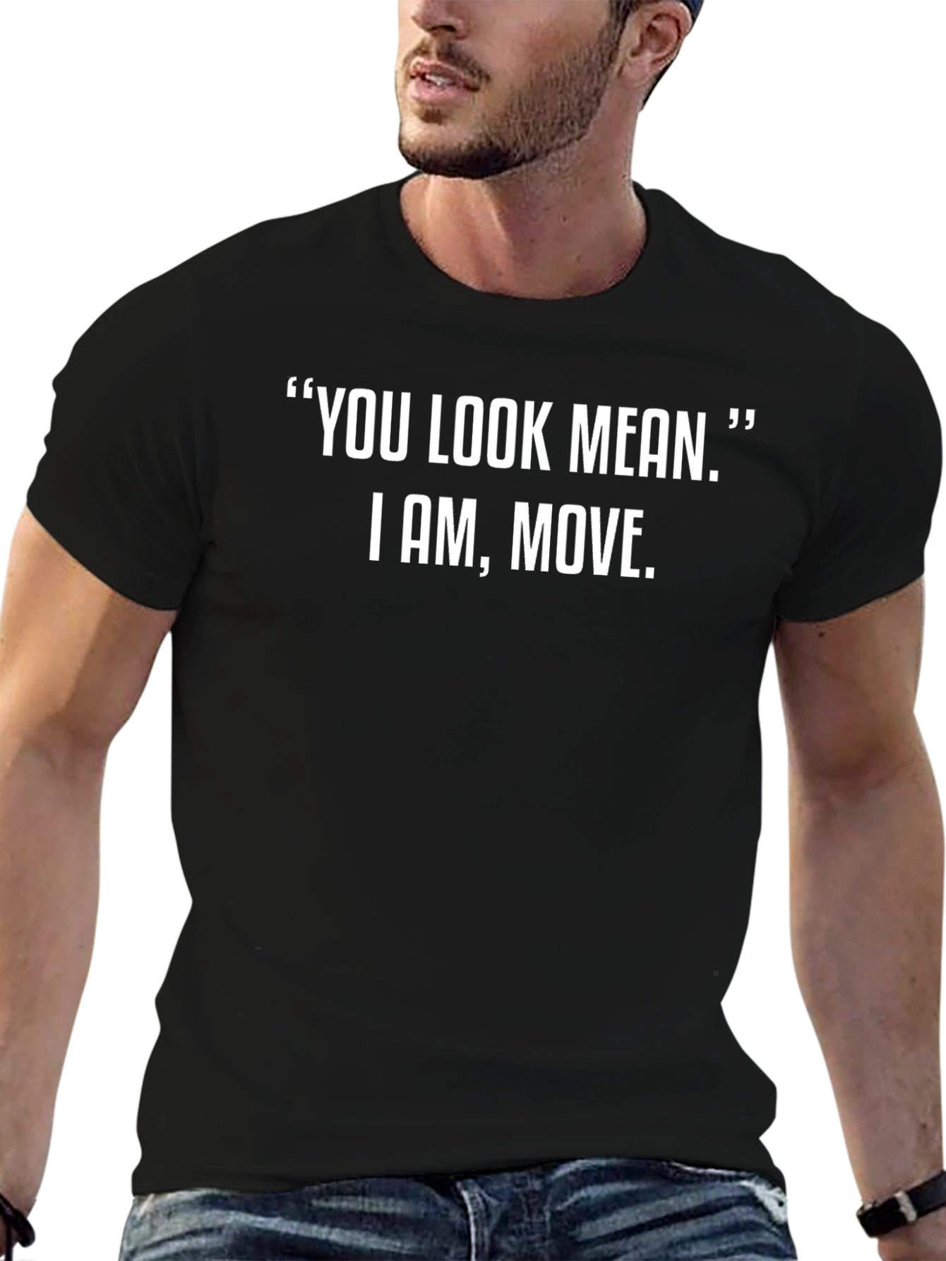 Mean Look Graphic Tee - Mens Black T-Shirt