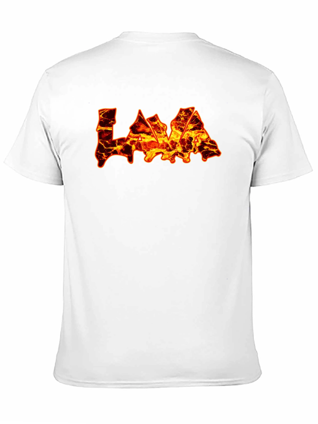 Lava Print Black T-Shirt - Fiery Design