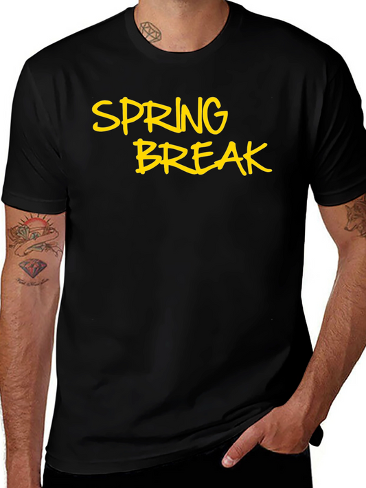 Spring Break Black T-Shirt - Casual Holiday Style