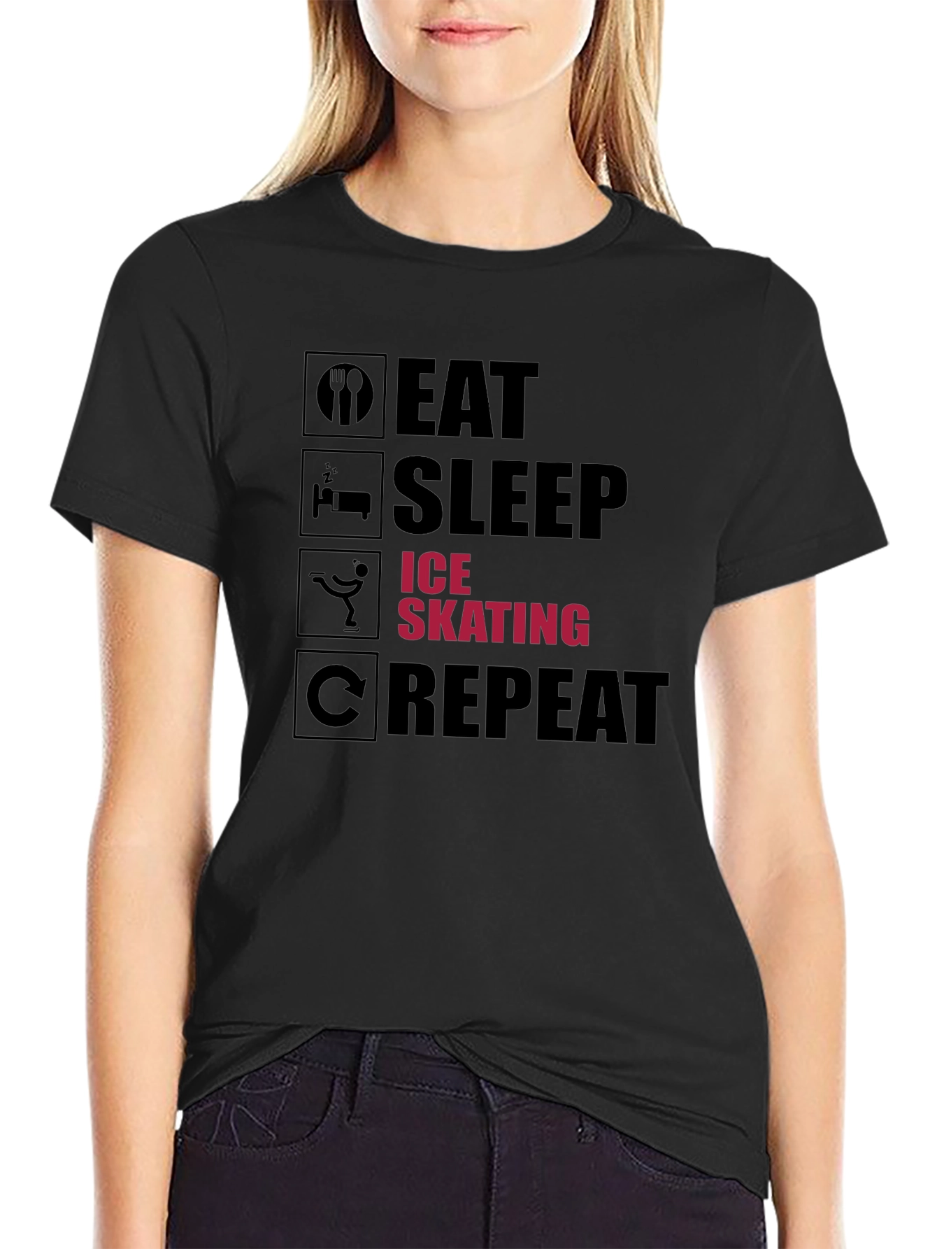 Eat Sleep Ice Skating Repeat T-Shirt
