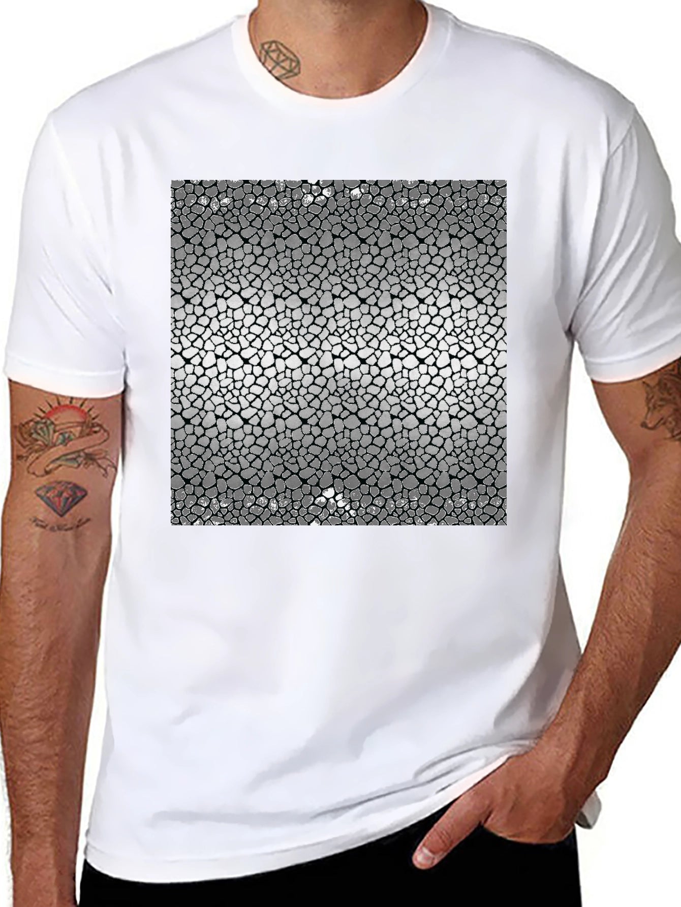 Abstract Mosaic Design T-Shirt