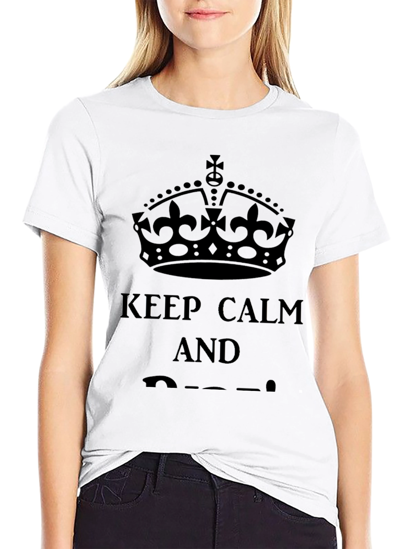 Keep Calm Graphic Tee - Black