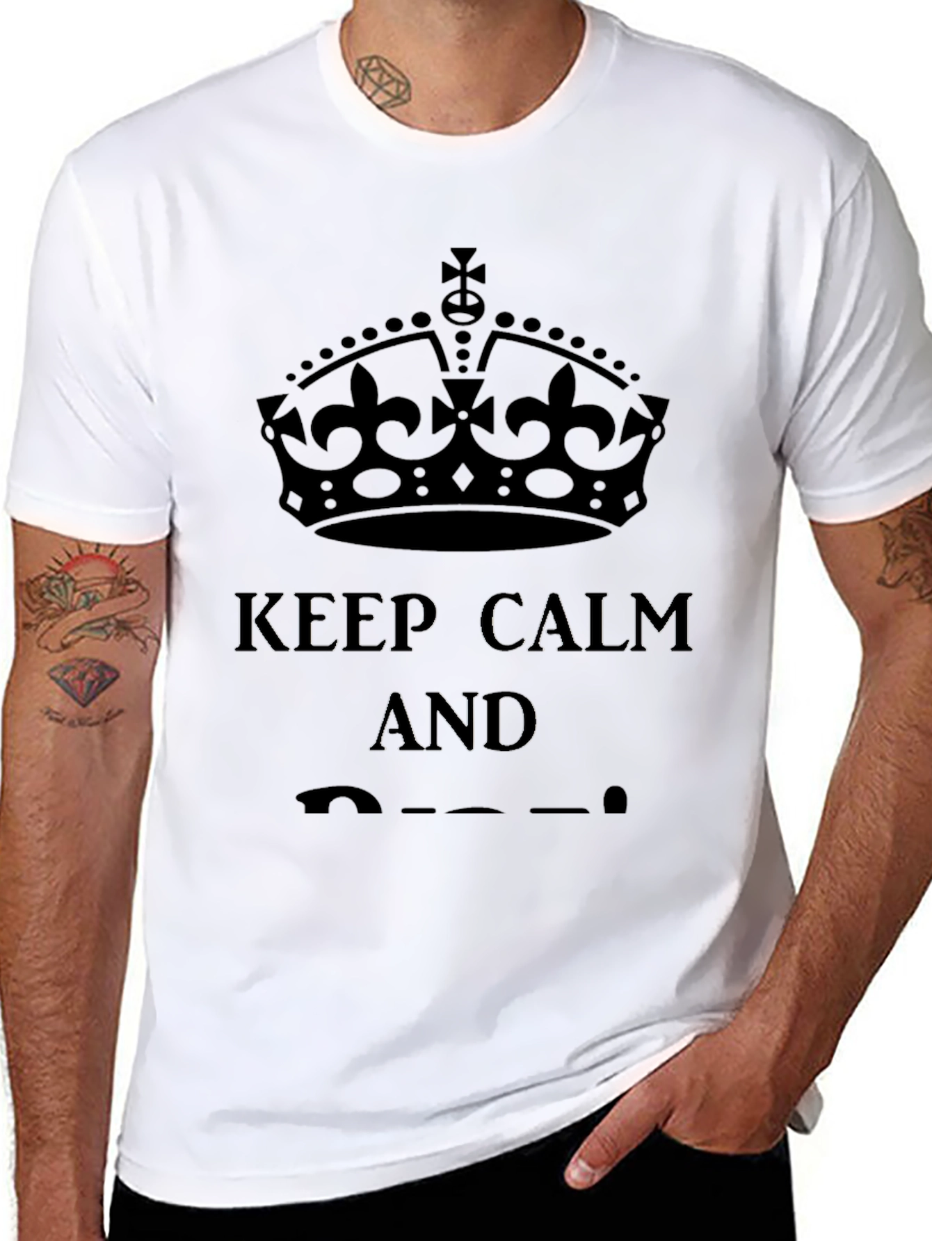 Keep Calm Graphic Tee - Black