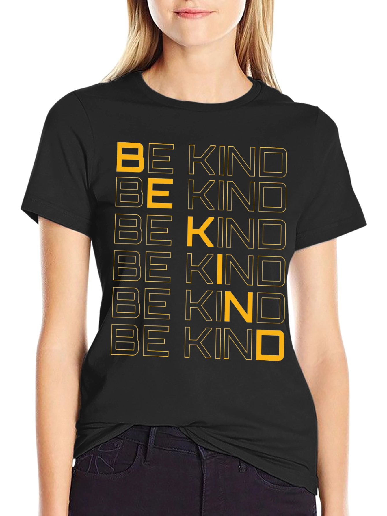 Be Kind Graphic Print Crew Neck T-Shirt