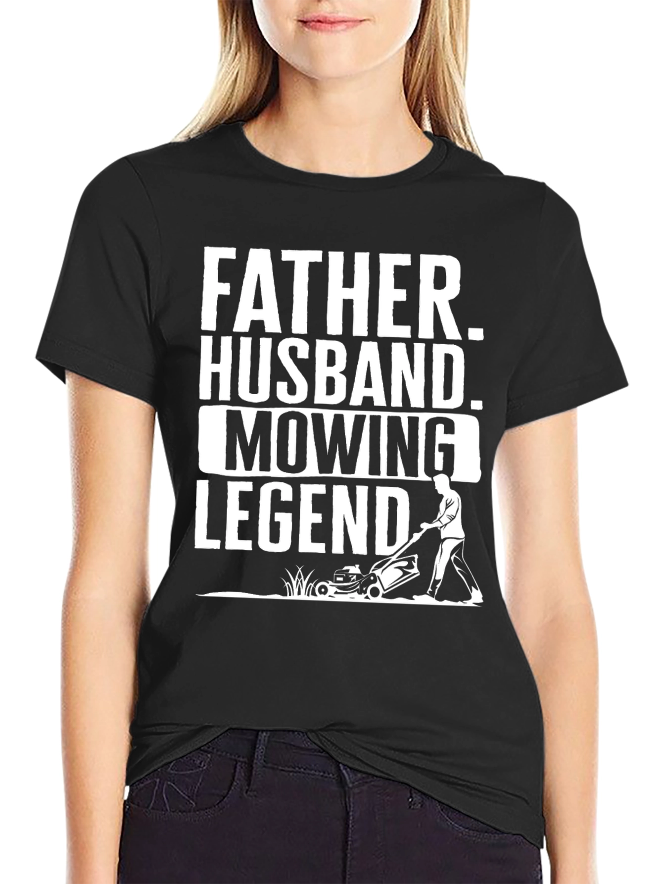 Father Husband Mowing Legend T-Shirt