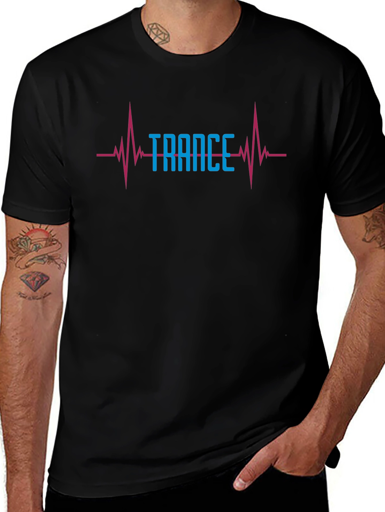 Trance Music Heartbeat T-Shirt - EDM Rave Festival Tee