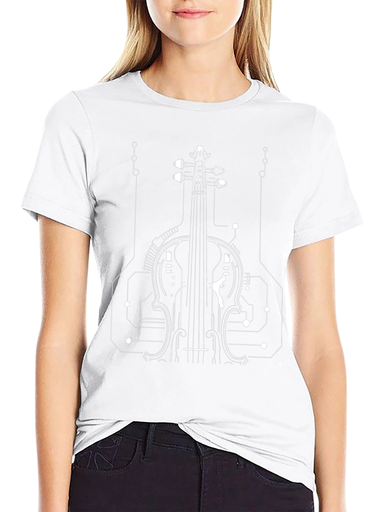 Modern Violin Graphic Tee