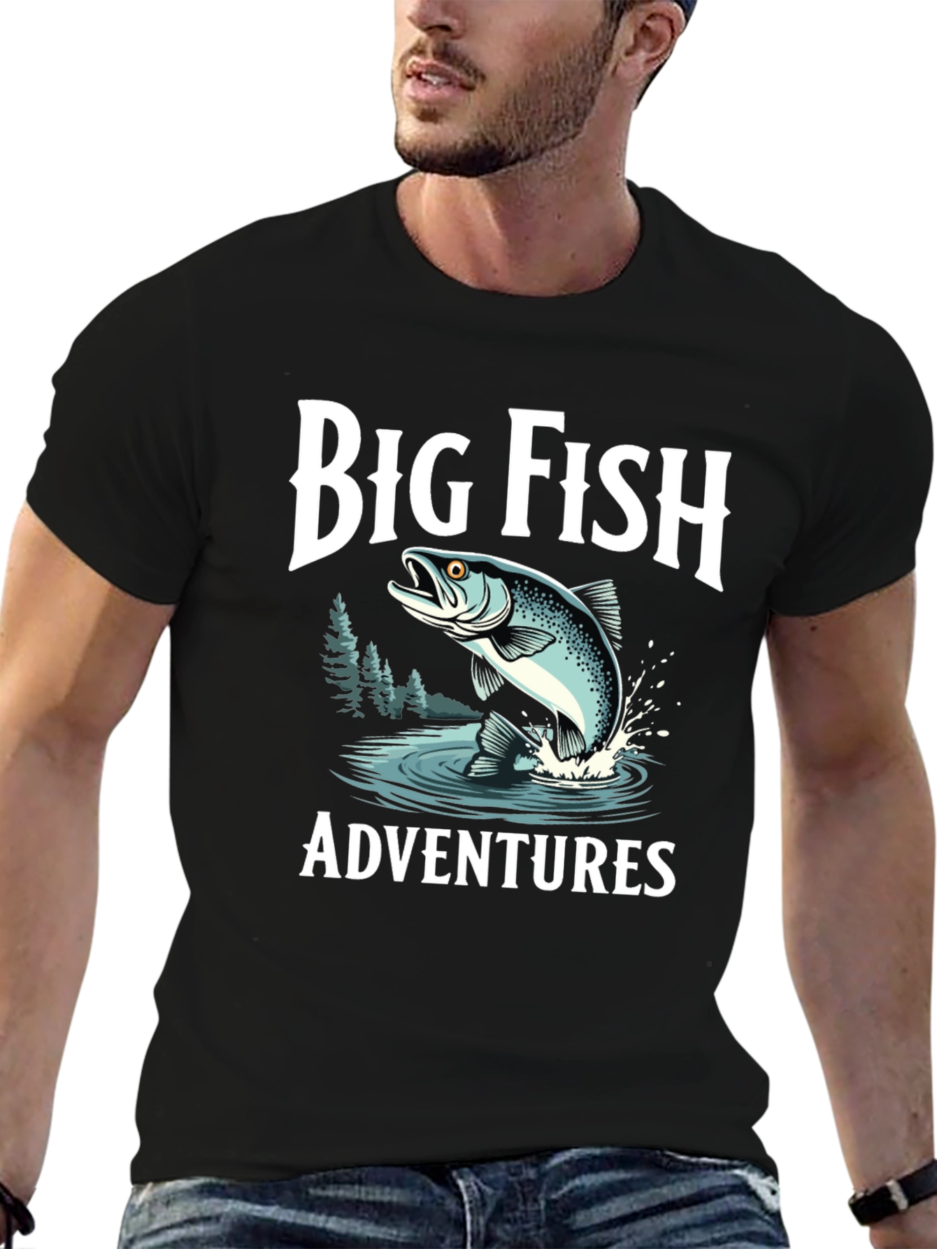 Big Fish Adventures Black T-Shirt