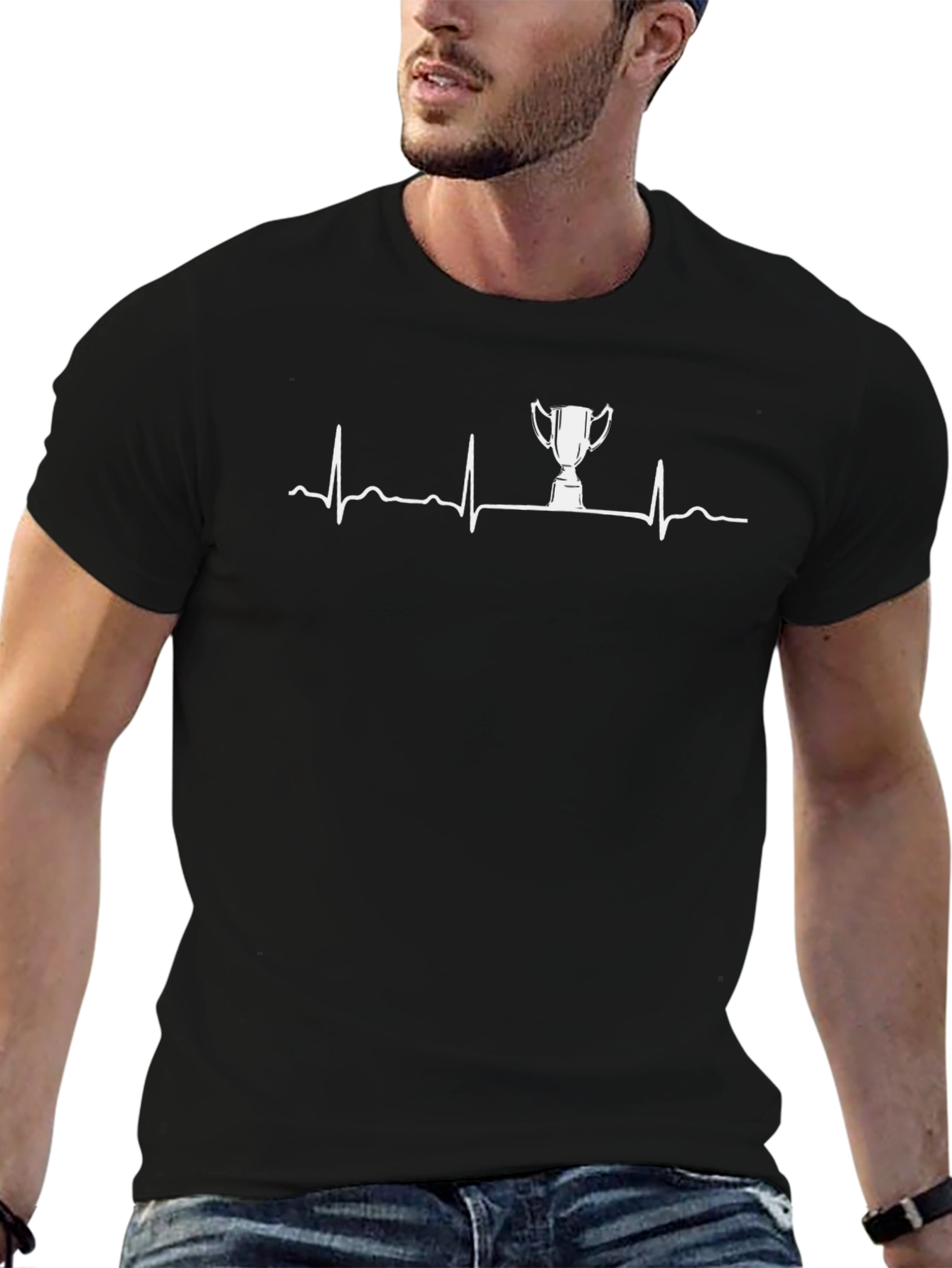 Trophy Heartbeat T-Shirt - Champion Pulse