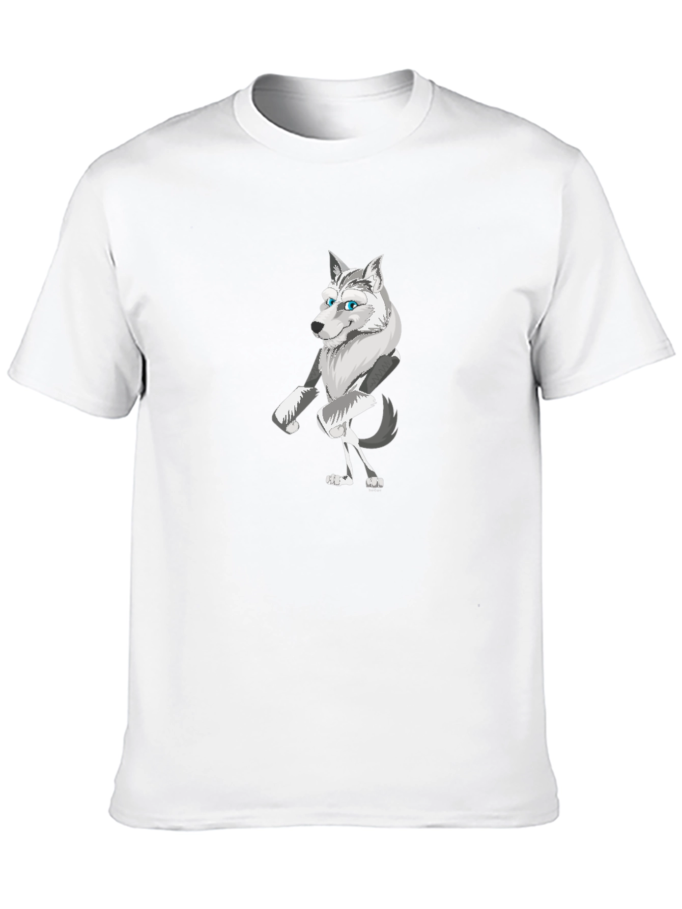 Cartoon Wolf Graphic Tee - Cool Animal Design