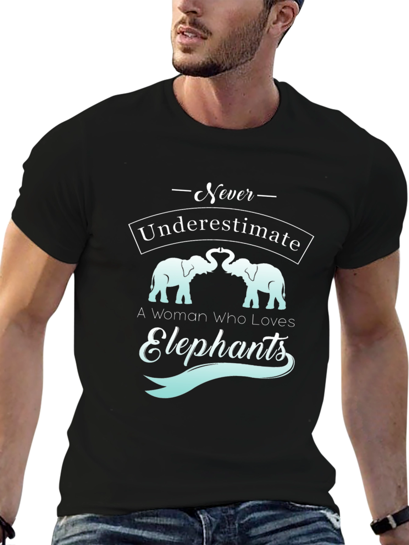 Elephant Lover Tee - Never Underestimate a Woman T-Shirt