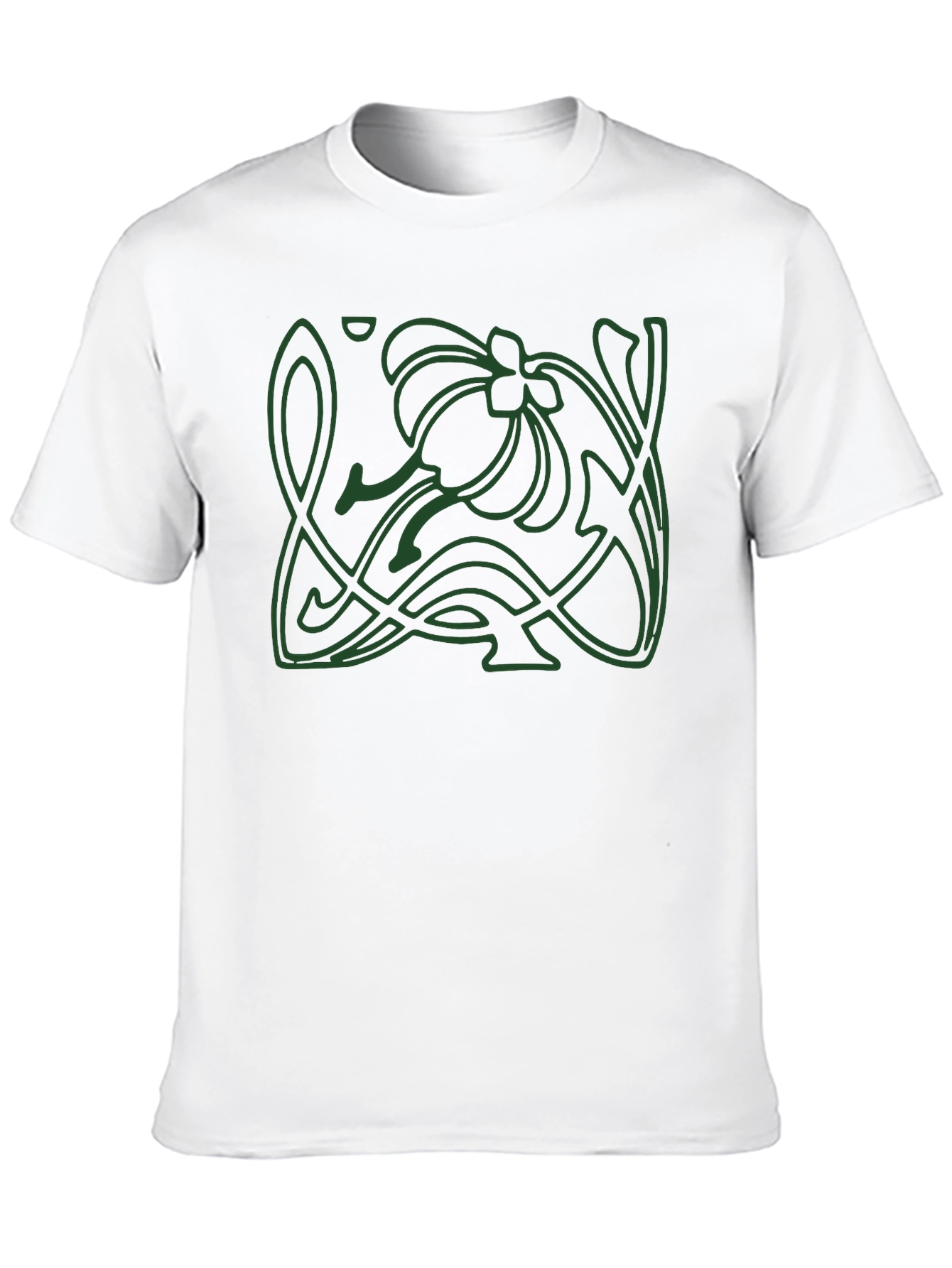 Art Nouveau Graphic Tee - Black Cotton