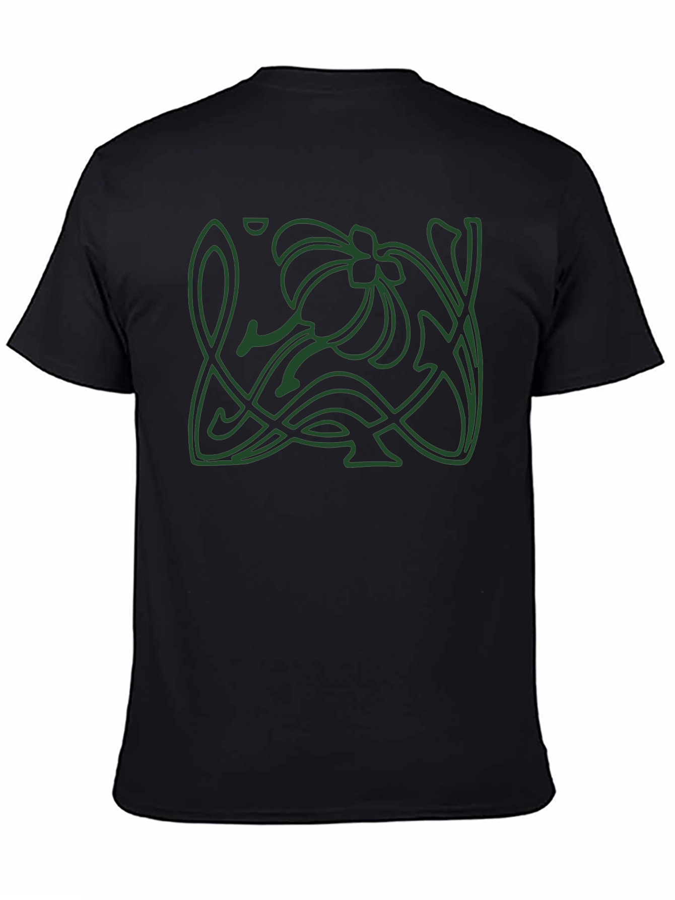 Art Nouveau Graphic Tee - Black Cotton