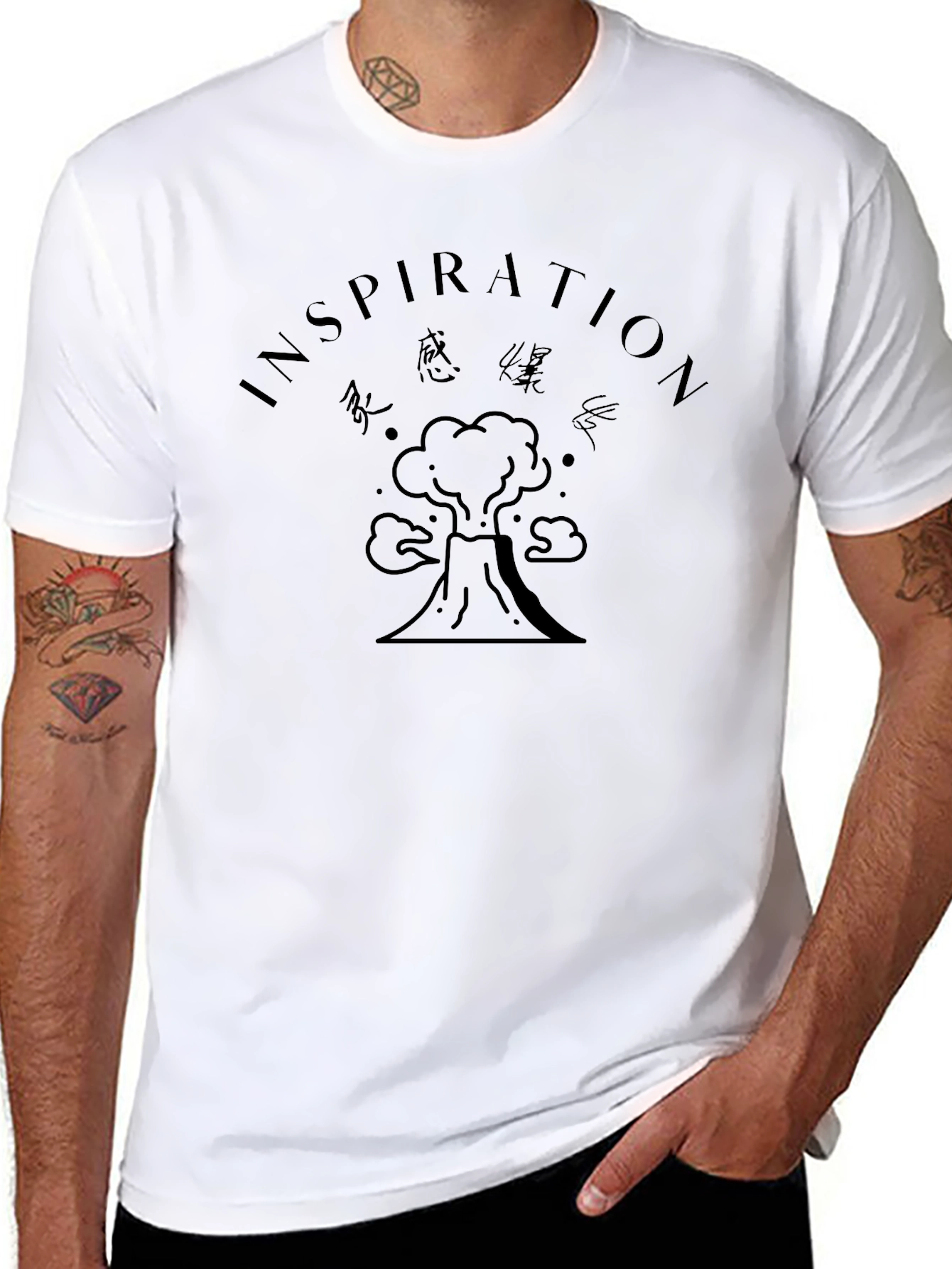 Inspiration Volcano Graphic T-Shirt - Black