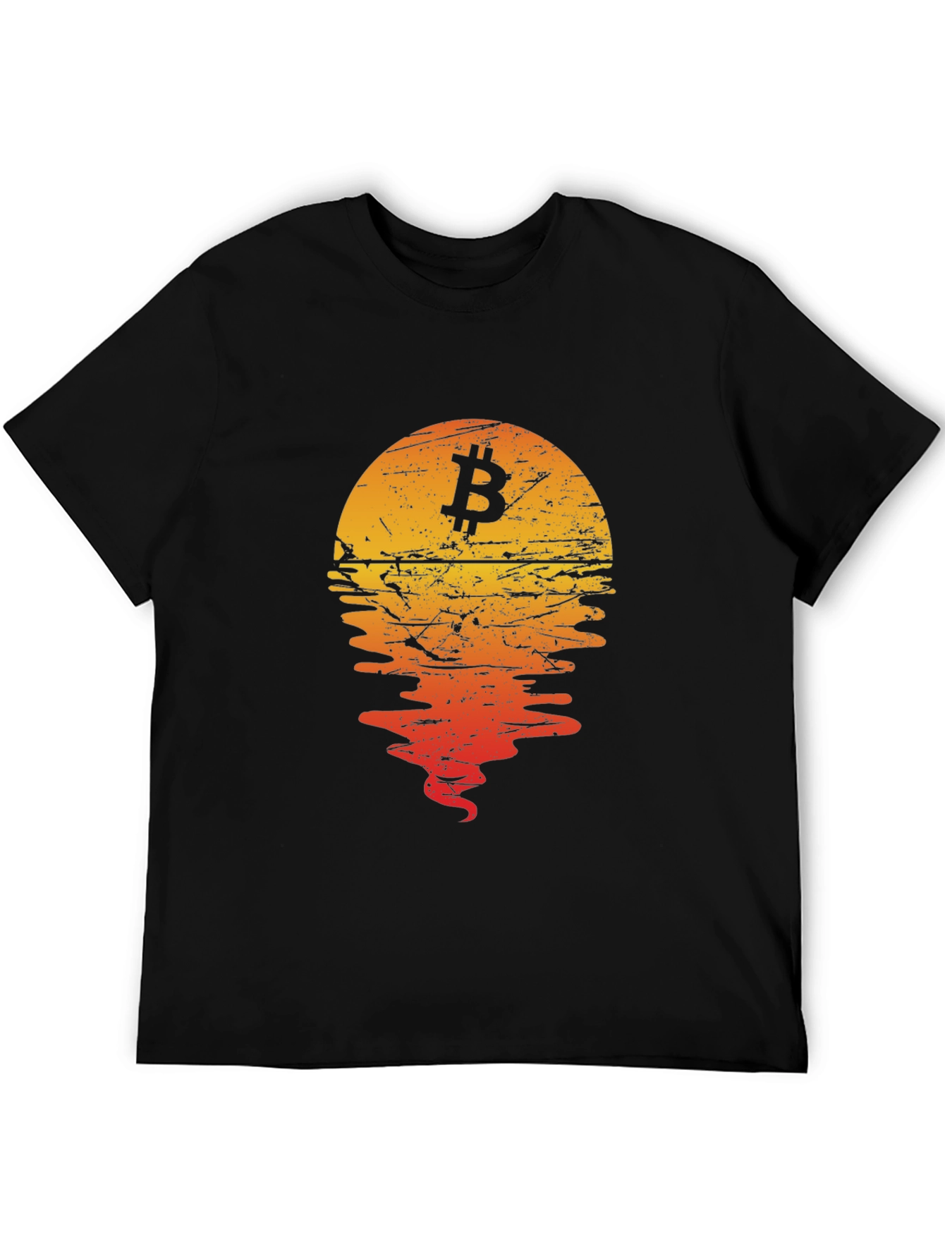 Bitcoin Sunset Graphic Tee - Crypto Style