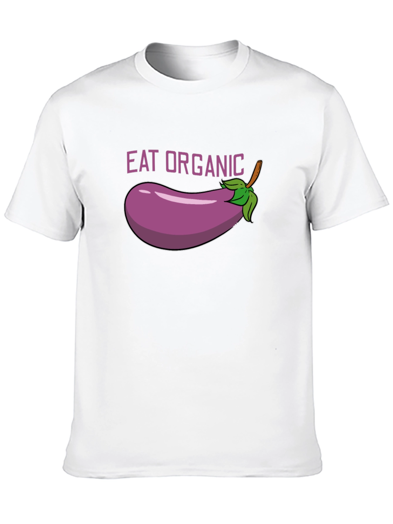 Eat Organic Eggplant Graphic T-Shirt