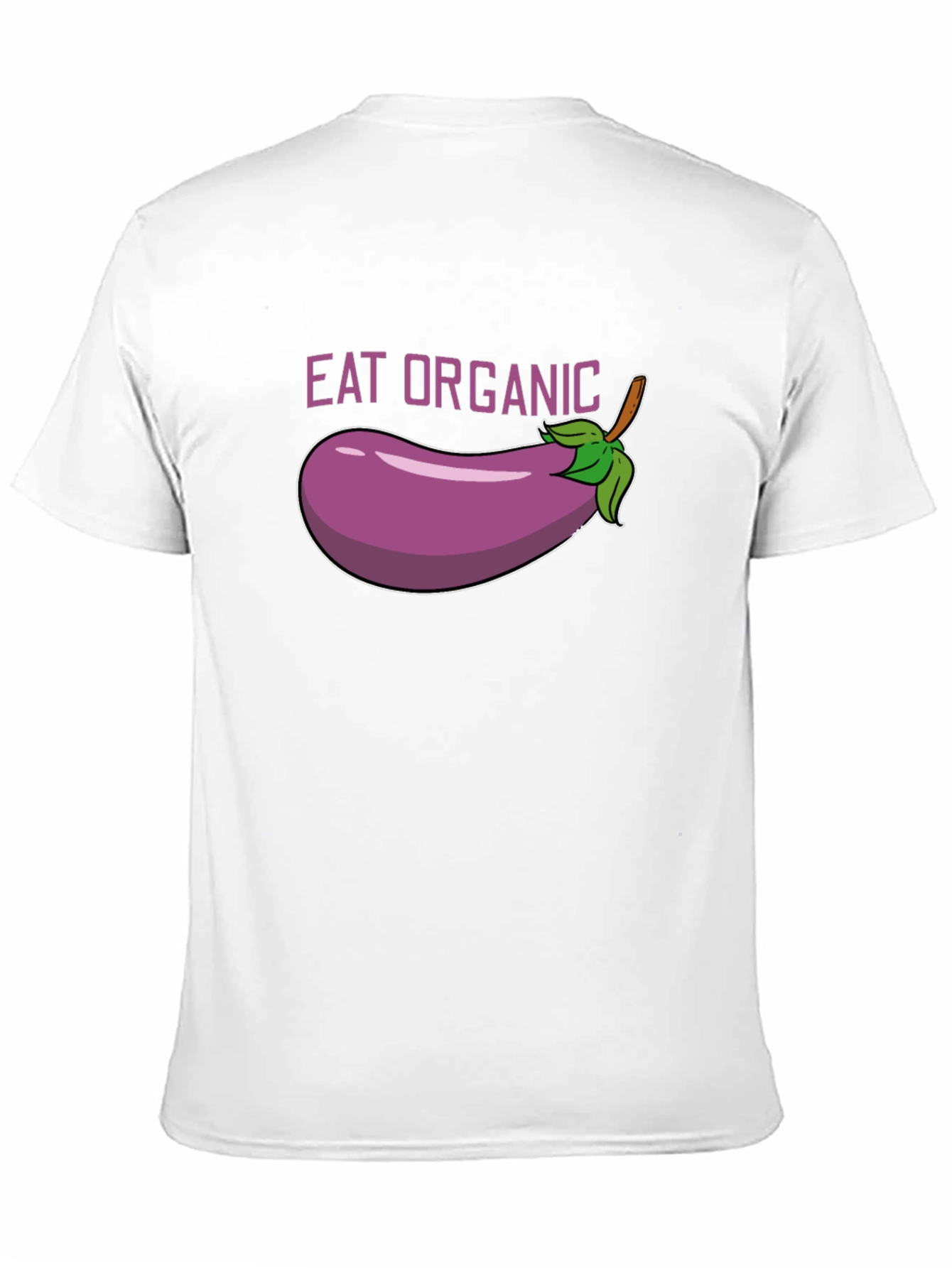 Eat Organic Eggplant Graphic T-Shirt