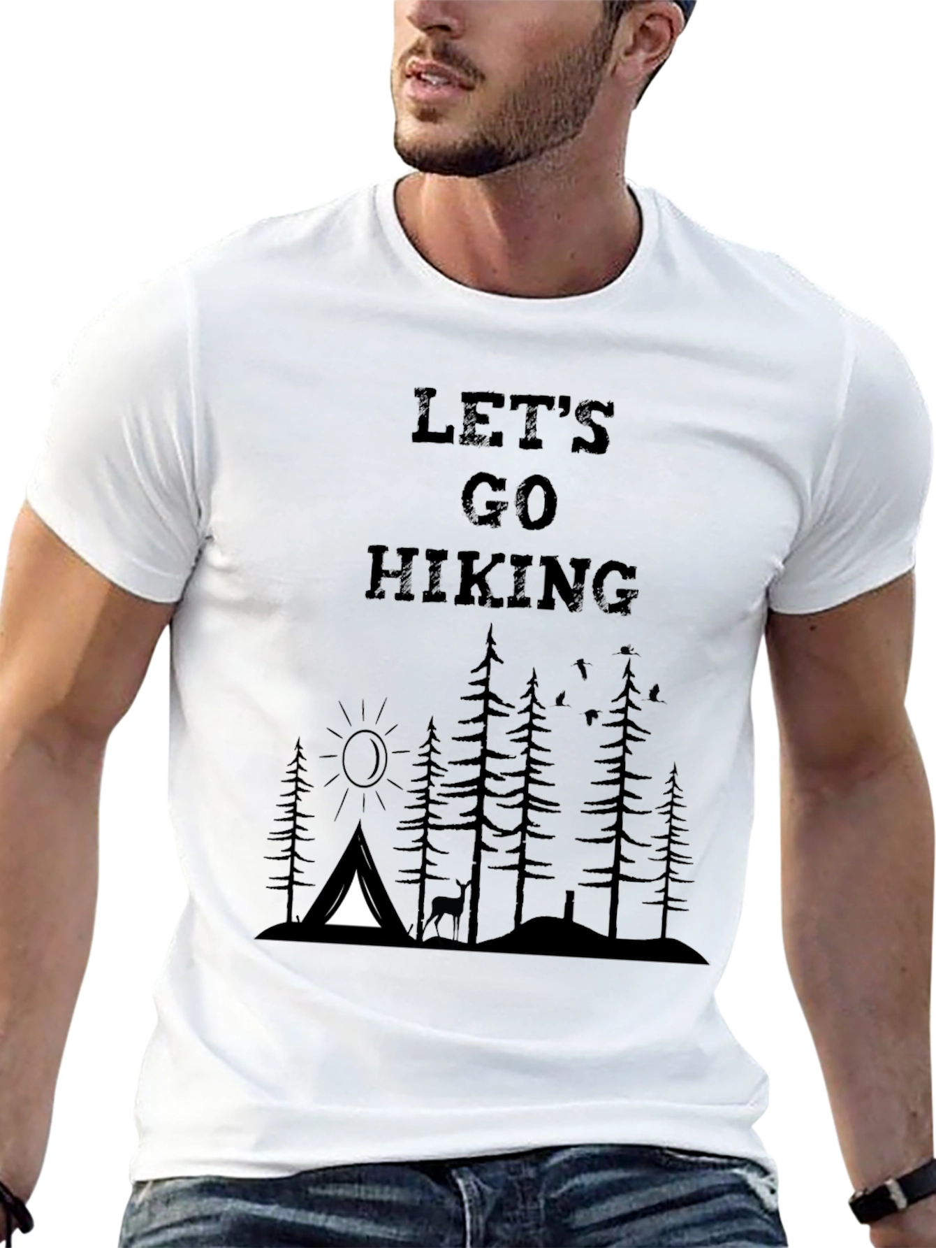 Lets Go Hiking Graphic T-Shirt