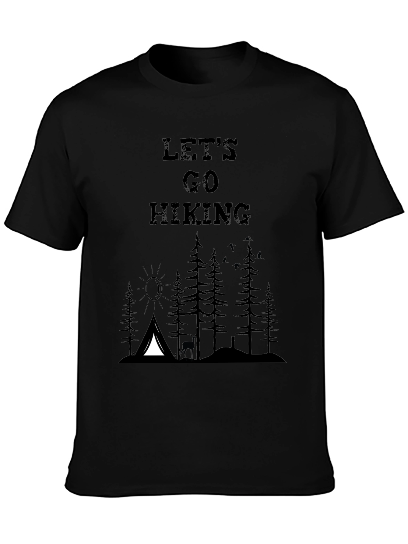 Lets Go Hiking Graphic T-Shirt