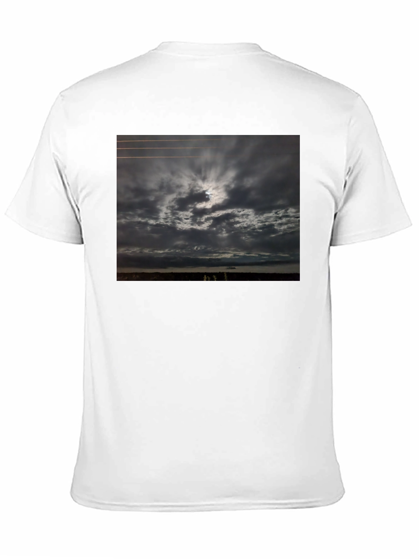 Moody Sky Graphic Tee - Black Crew Neck